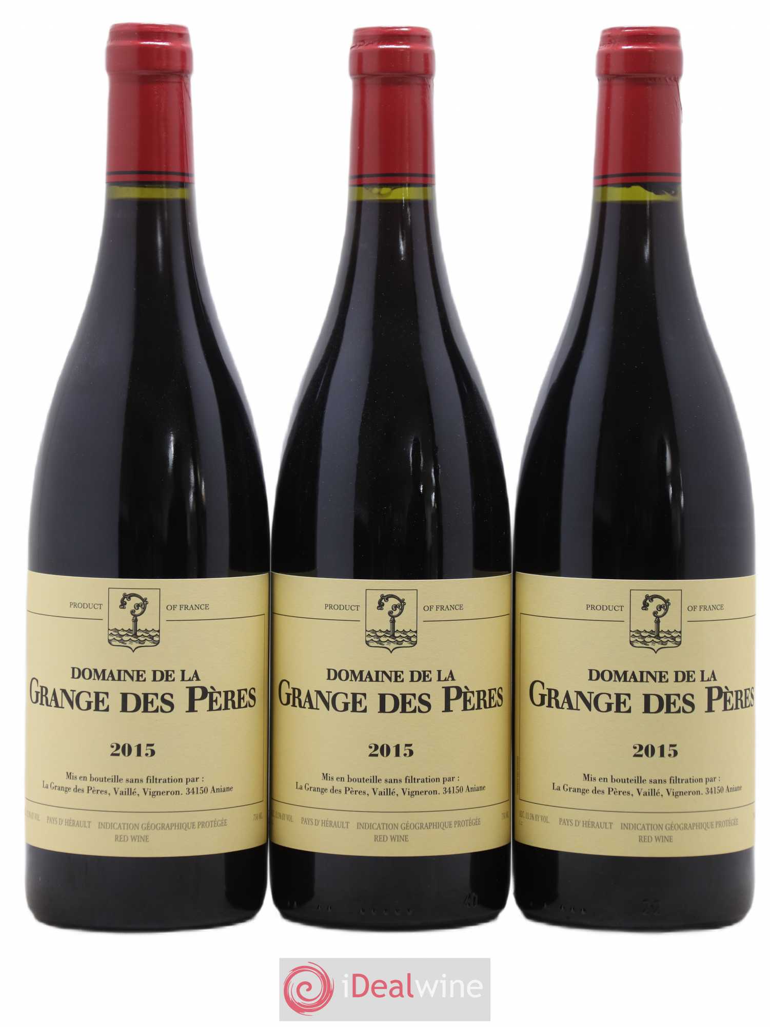 Pays d'Hérault Grange des Pères Laurent Vaillé 2015 - Lot de 3 bouteilles - 0
