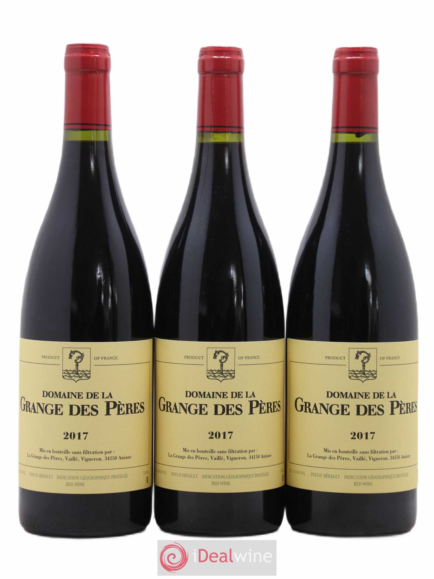Pays d'Hérault Grange des Pères Laurent Vaillé 2017 - Lot de 3 bouteilles - 0
