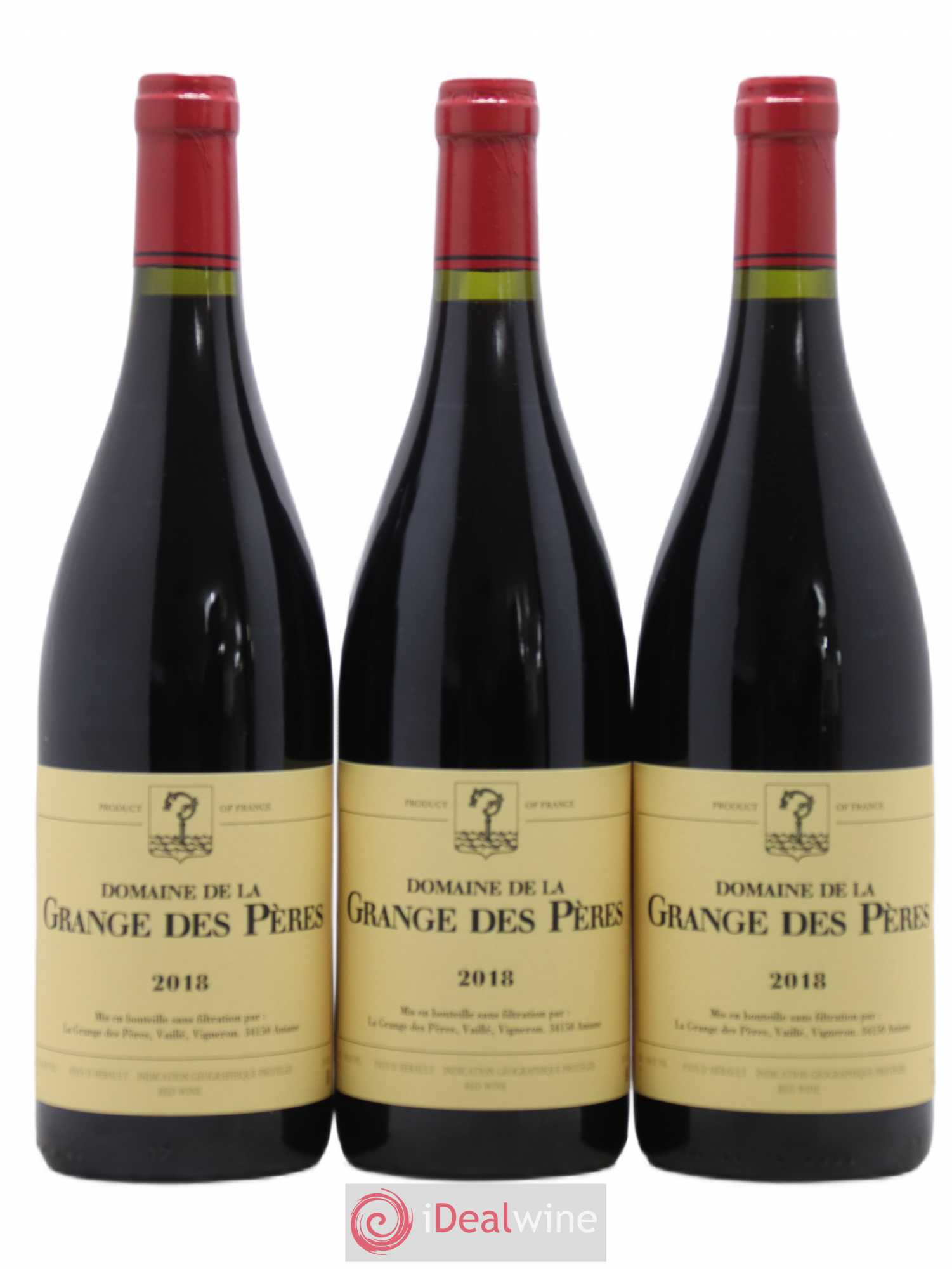Pays d'Hérault Grange des Pères Laurent Vaillé 2018 - Lot de 3 bouteilles - 0
