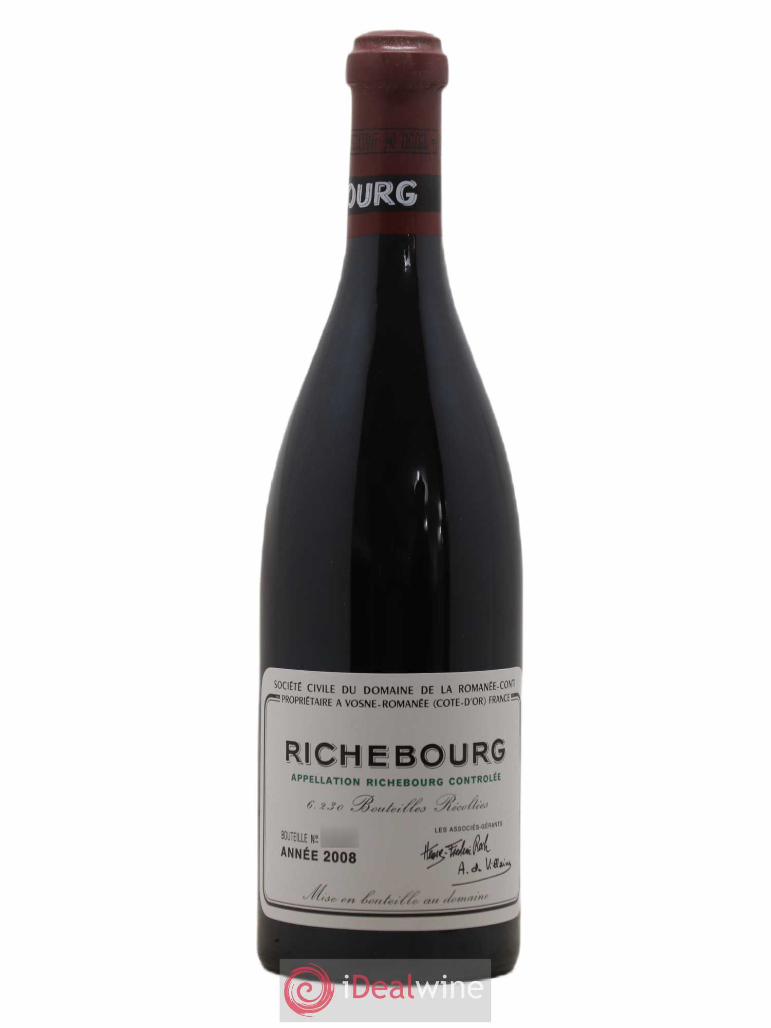 Richebourg Grand Cru Domaine de la Romanée-Conti 2008 - Lot de 1 bouteille - 0