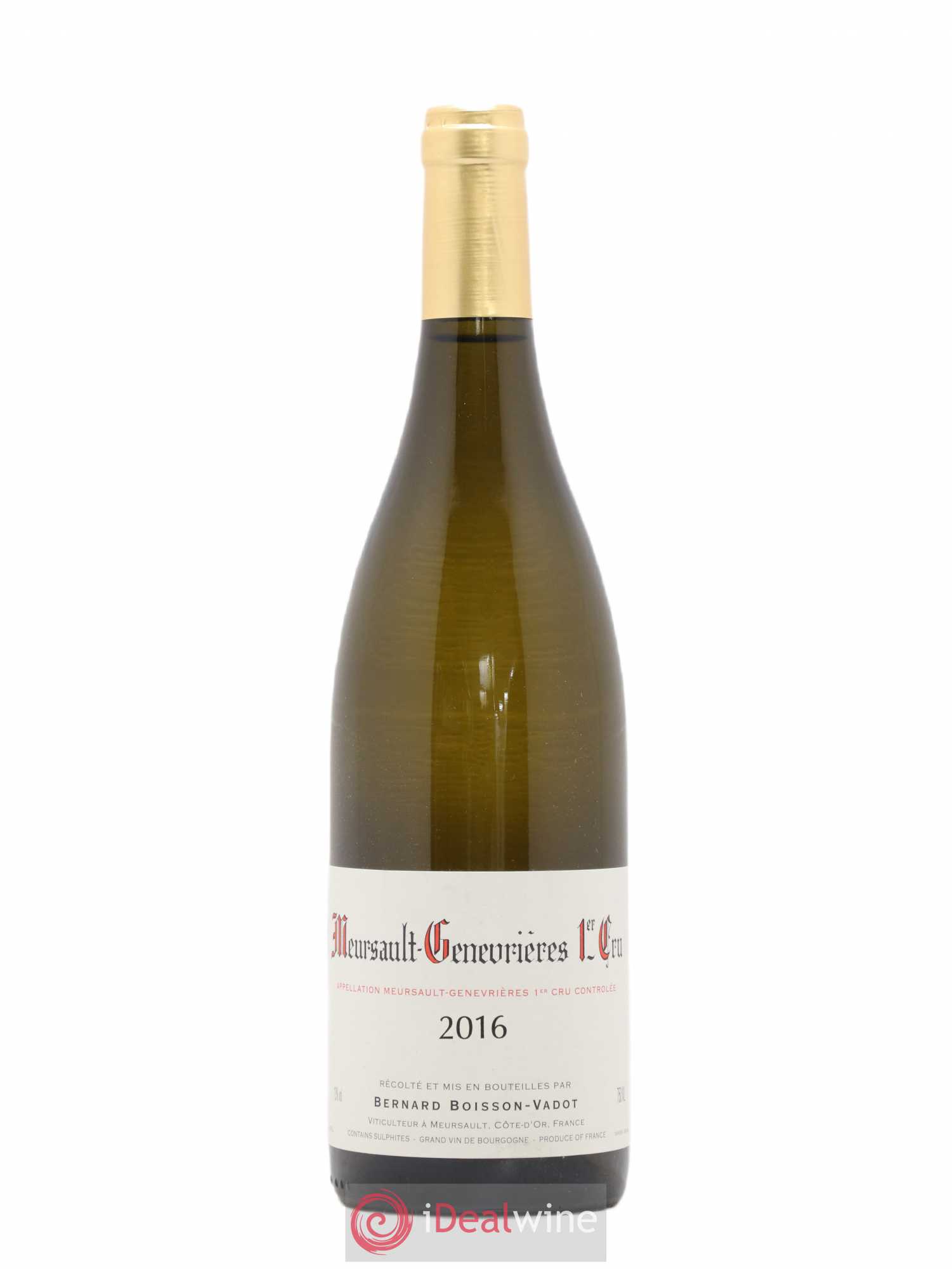 Meursault 1er Cru Genevrières Boisson-Vadot (Domaine) 2016 - Lot de 1 bouteille - 0