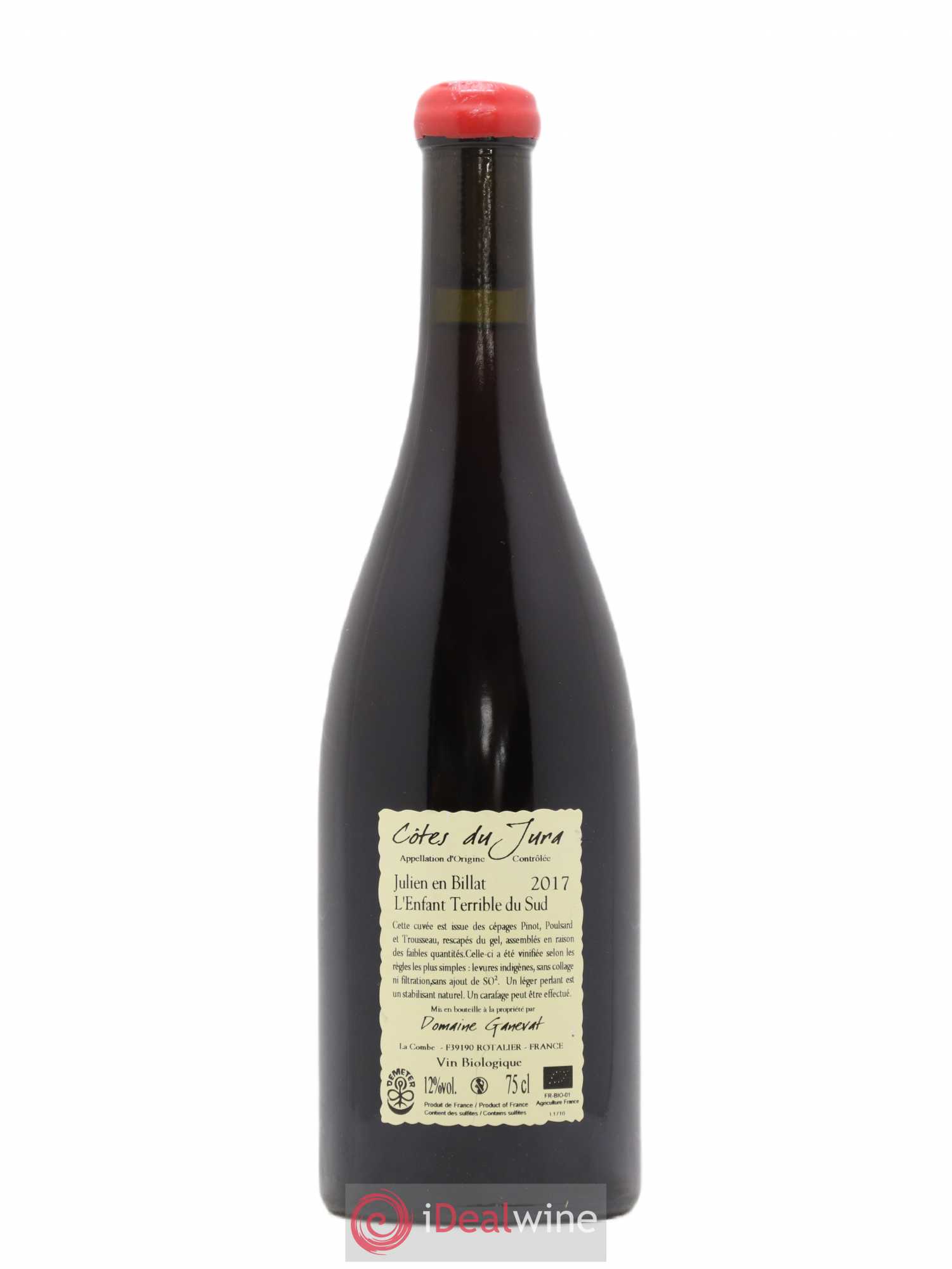 Côtes du Jura Julien en Billat l'enfant terrible du Sud Jean-François Ganevat (Domaine) 2017 - Lot de 1 bouteille - 1