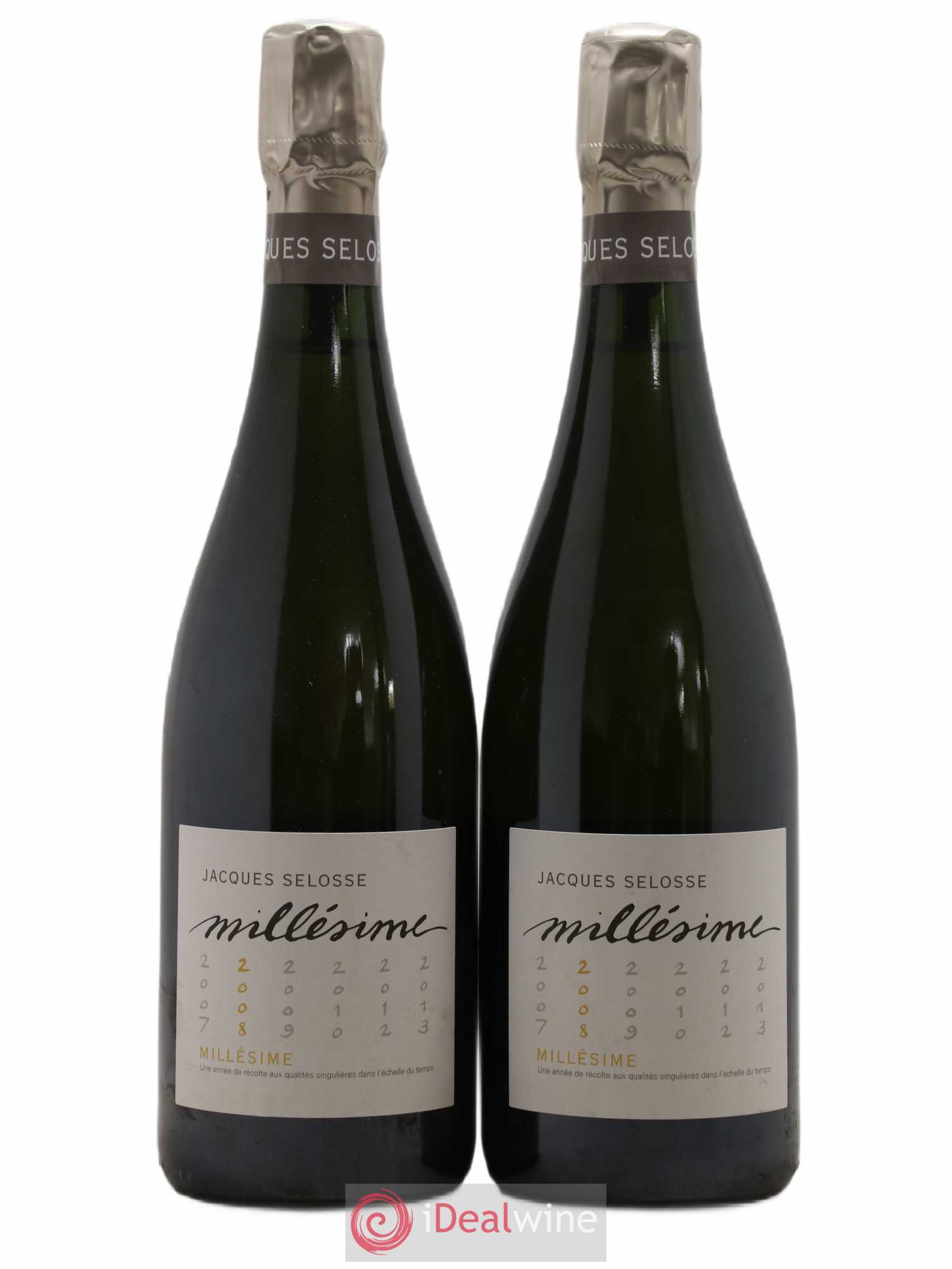 1er Cru Millésimé Extra-Brut Jacques Selosse 2008 - Lot de 2 bouteilles - 0