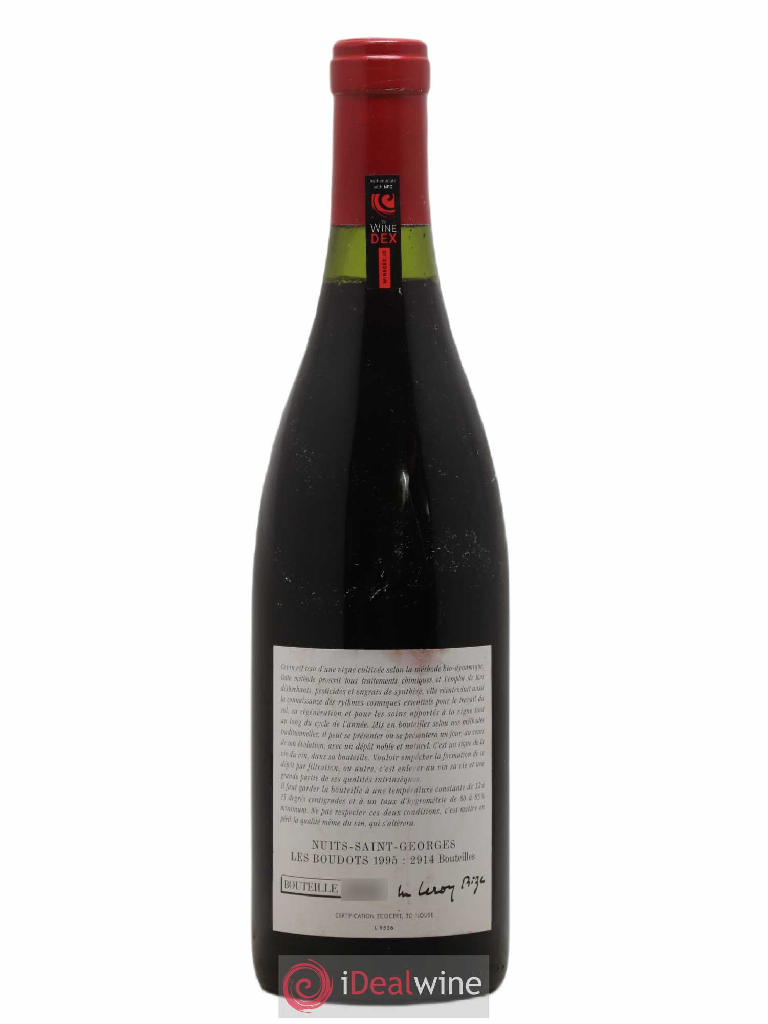 Nuits-Saint-Georges 1er Cru Aux Boudots Leroy (Domaine) 1995 - Lot de 1 bouteille - 1