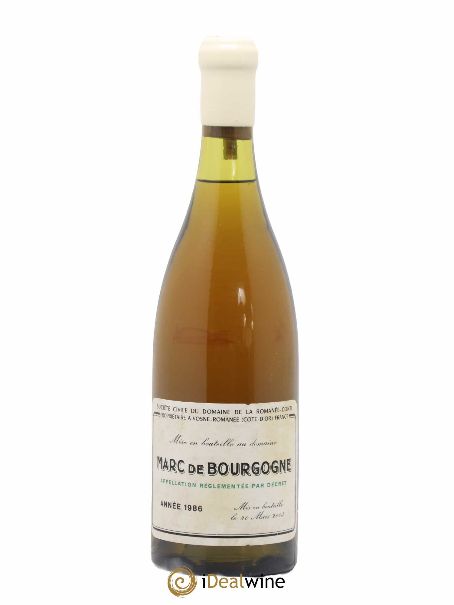 Marc de Bourgogne Domaine de la Romanée-Conti 1986 - Lot de 1 bouteille - 0