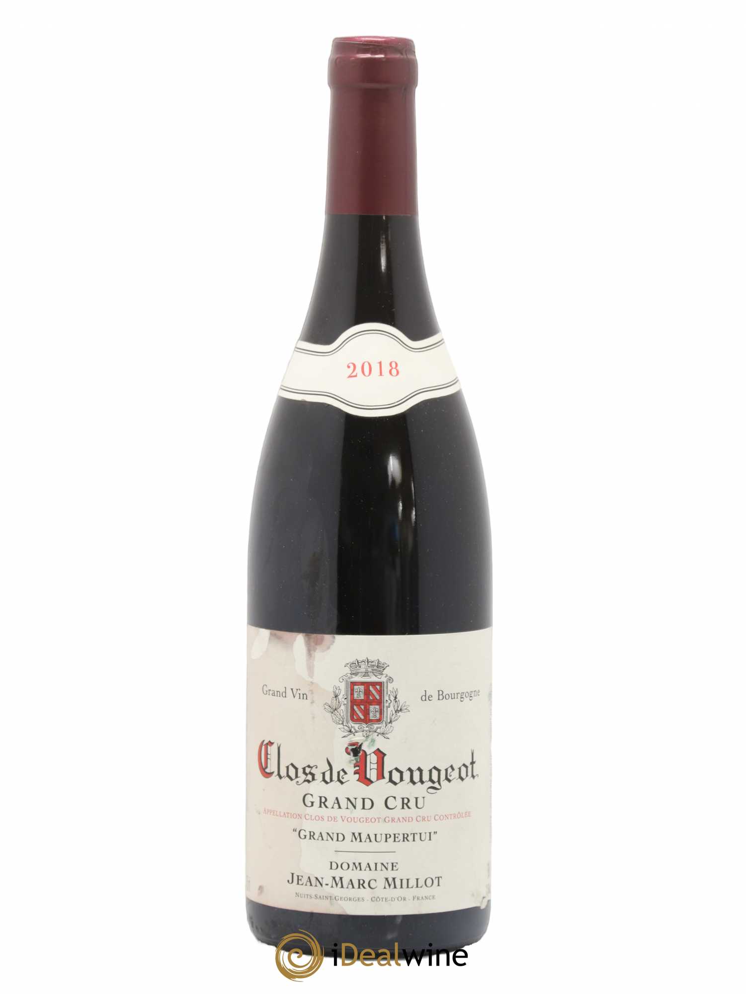 Clos de Vougeot Grand Cru Grand Maupertui Jean-Marc Millot 2018 - Lot de 1 bouteille - 0
