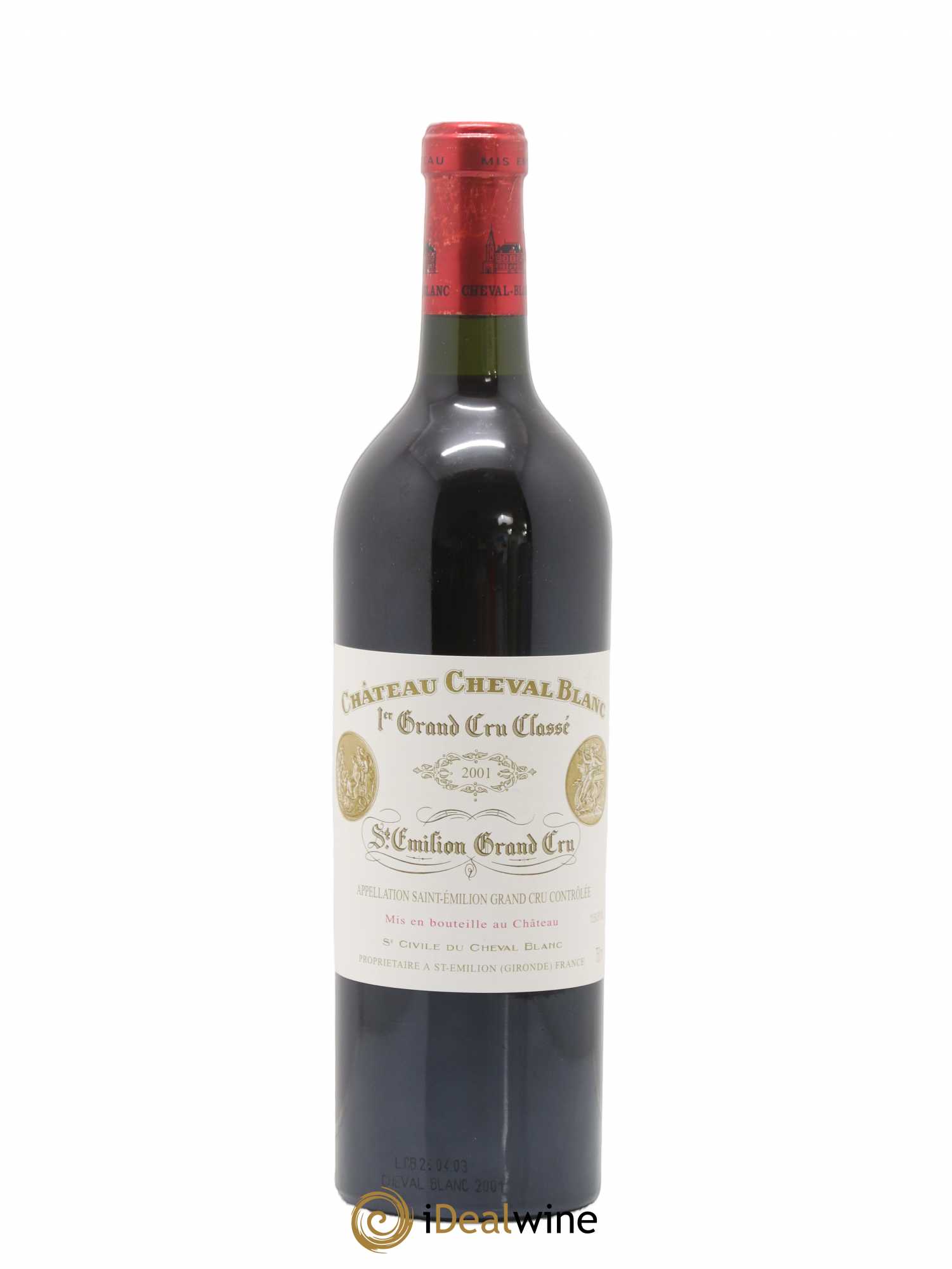 Château Cheval Blanc 1er Grand Cru Classé A 2001 - Lot de 1 bouteille - 0