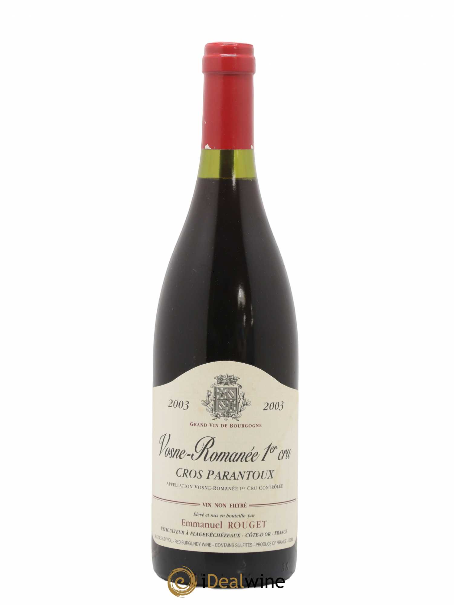 Vosne-Romanée 1er Cru Cros Parantoux Emmanuel Rouget 2003 - Posten von 1 Flasche - 0