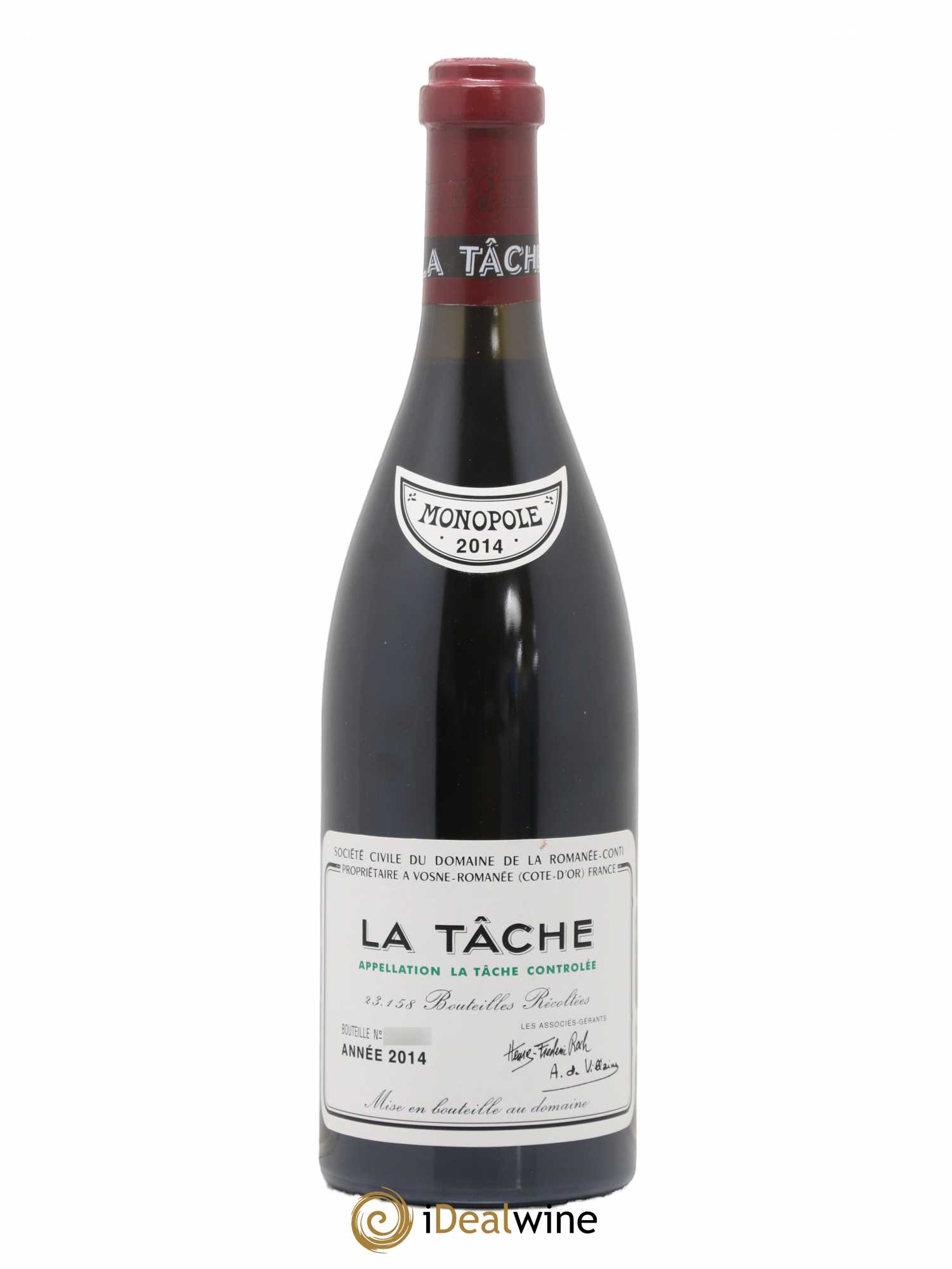 La Tâche Grand Cru Domaine de la Romanée-Conti 2014 - Lot de 1 bouteille - 0
