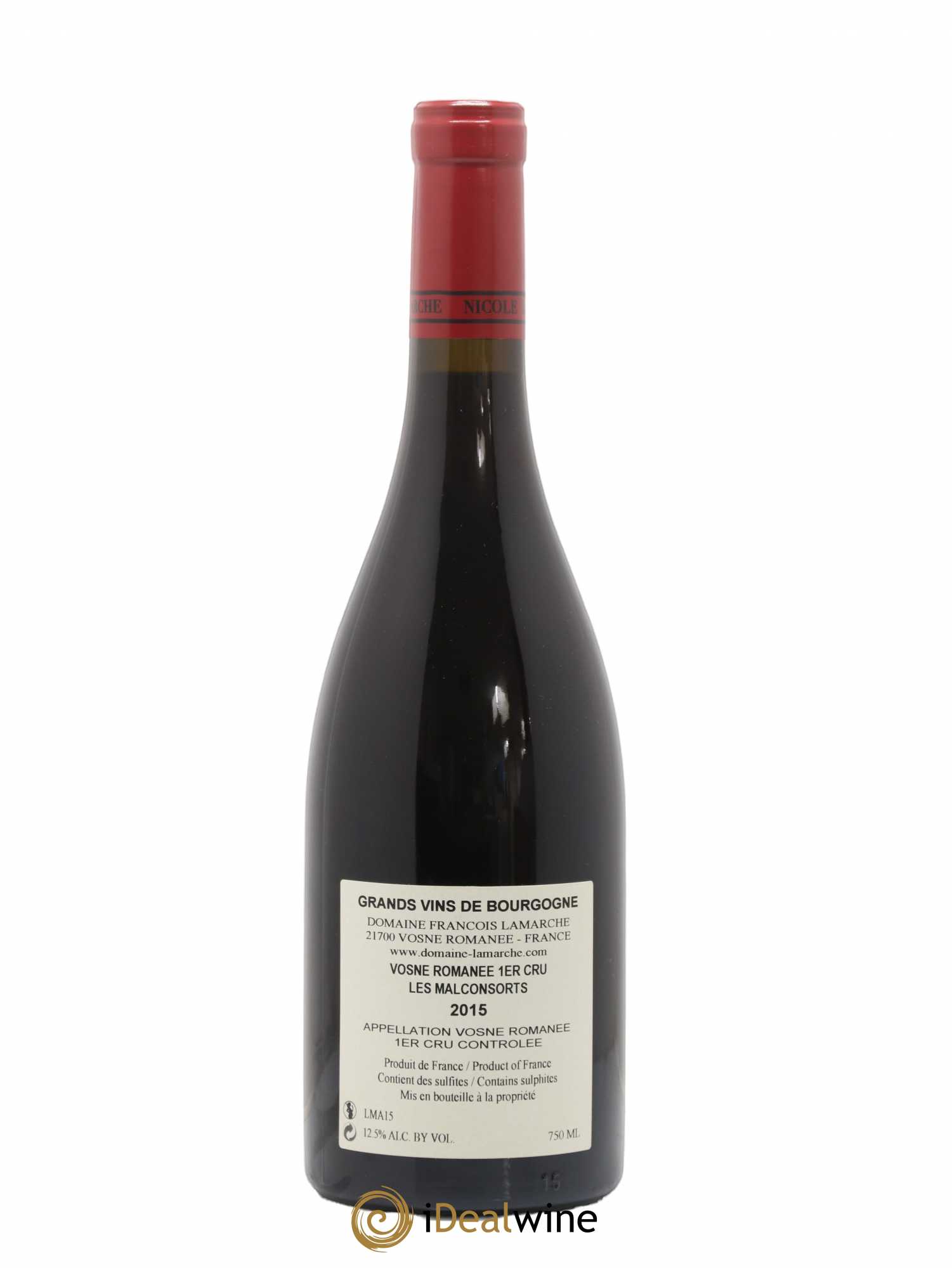Vosne-Romanée 1er Cru Les Malconsorts Lamarche (Domaine) 2015 - Lot de 1 bouteille - 1