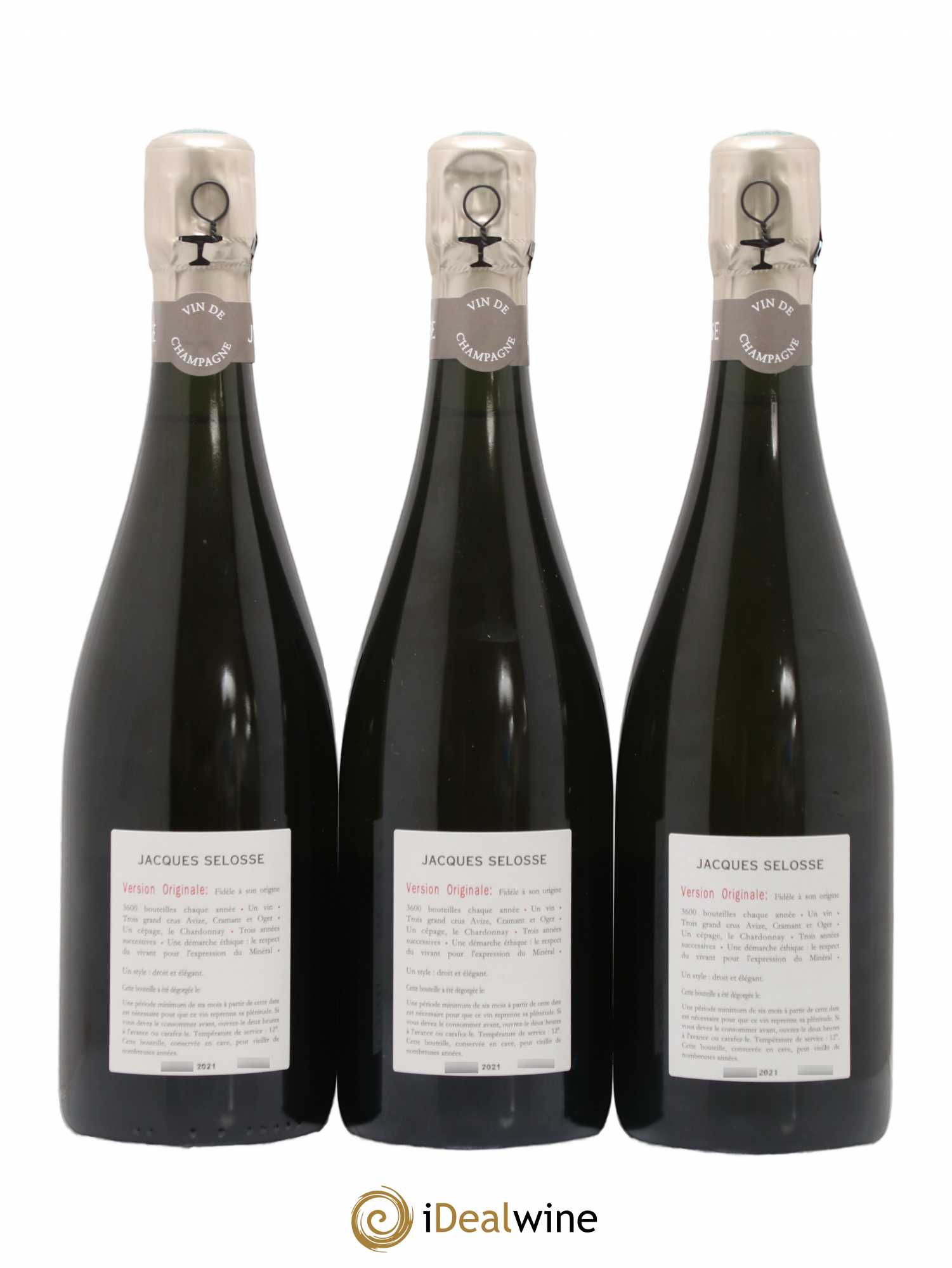 Version Originale Jacques Selosse - Lot de 3 bouteilles - 1