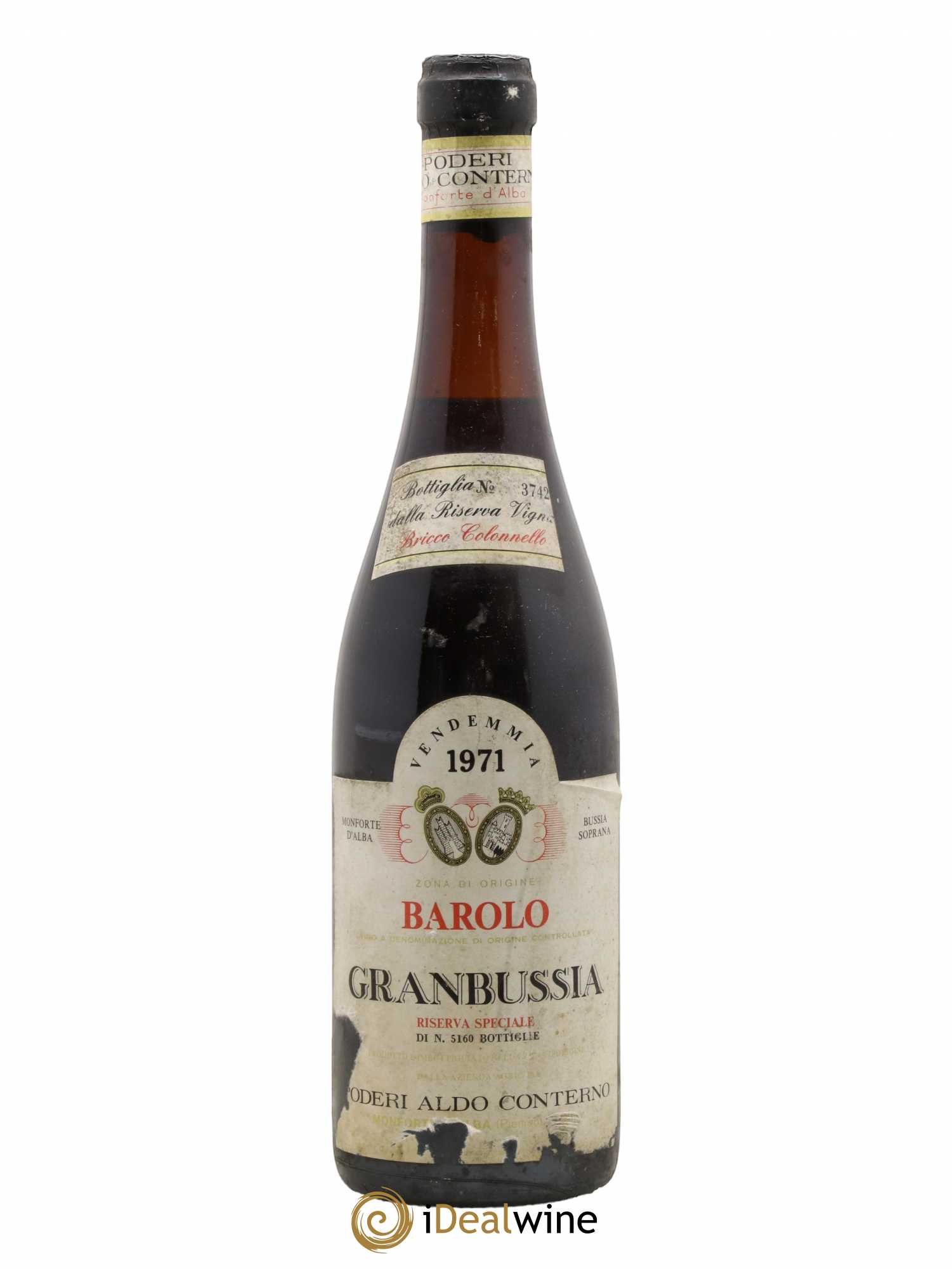 Barolo DOCG Riserva Granbussia Aldo Conterno 1971 - Lot de 1 bouteille - 0