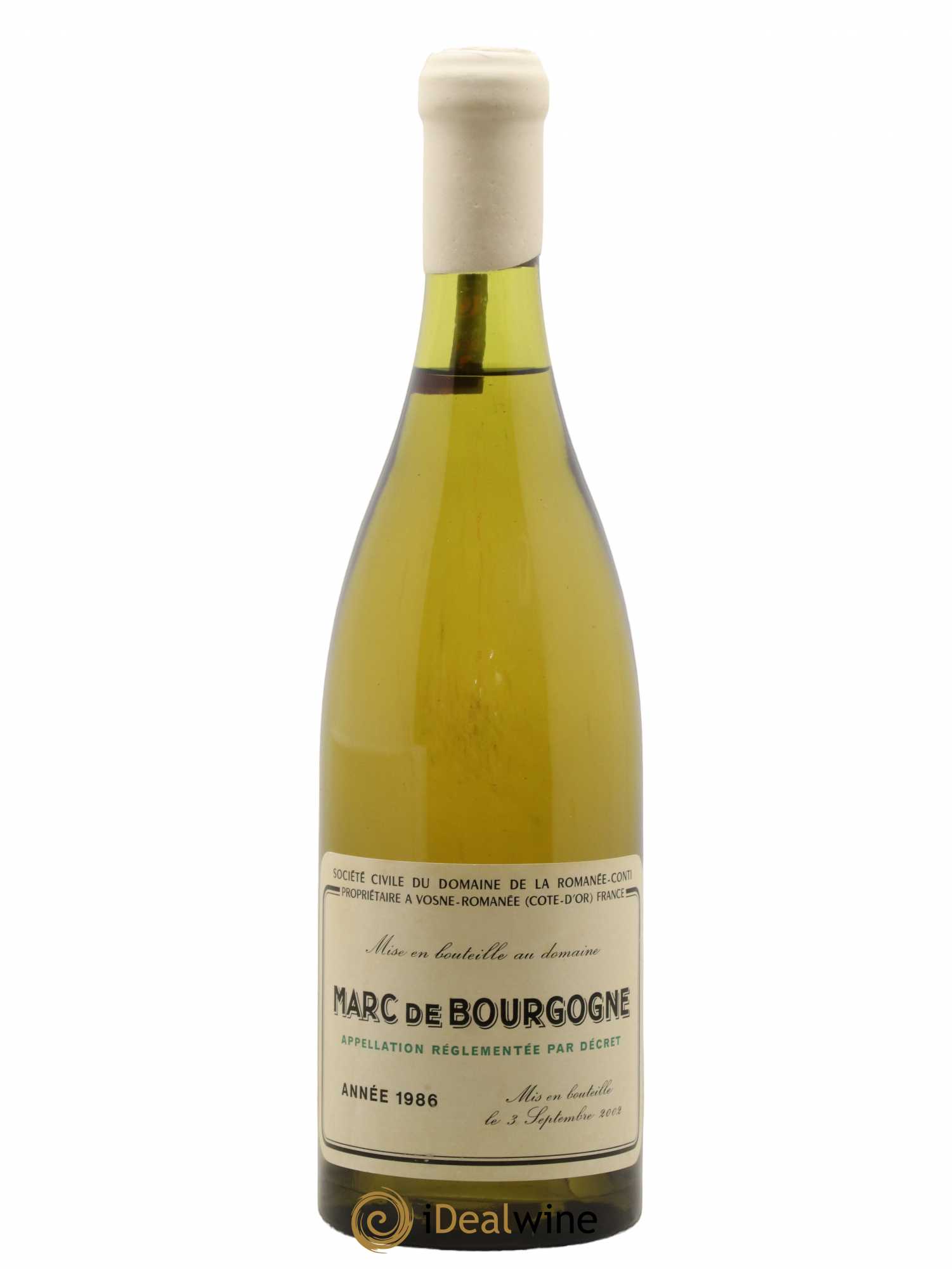 Marc de Bourgogne Domaine de la Romanée-Conti 1986 - Lot de 1 bouteille - 0