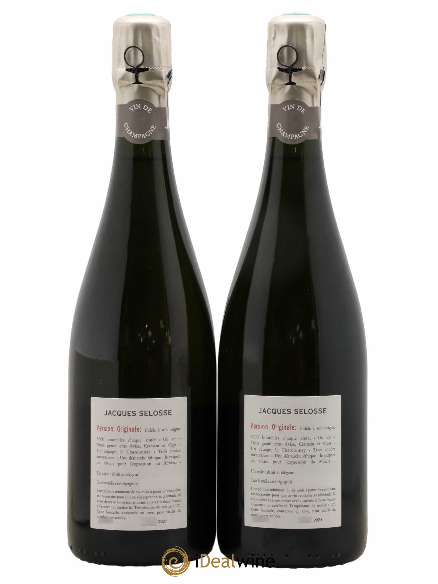 Version Originale Jacques Selosse - Posten von 2 Flaschen - 1