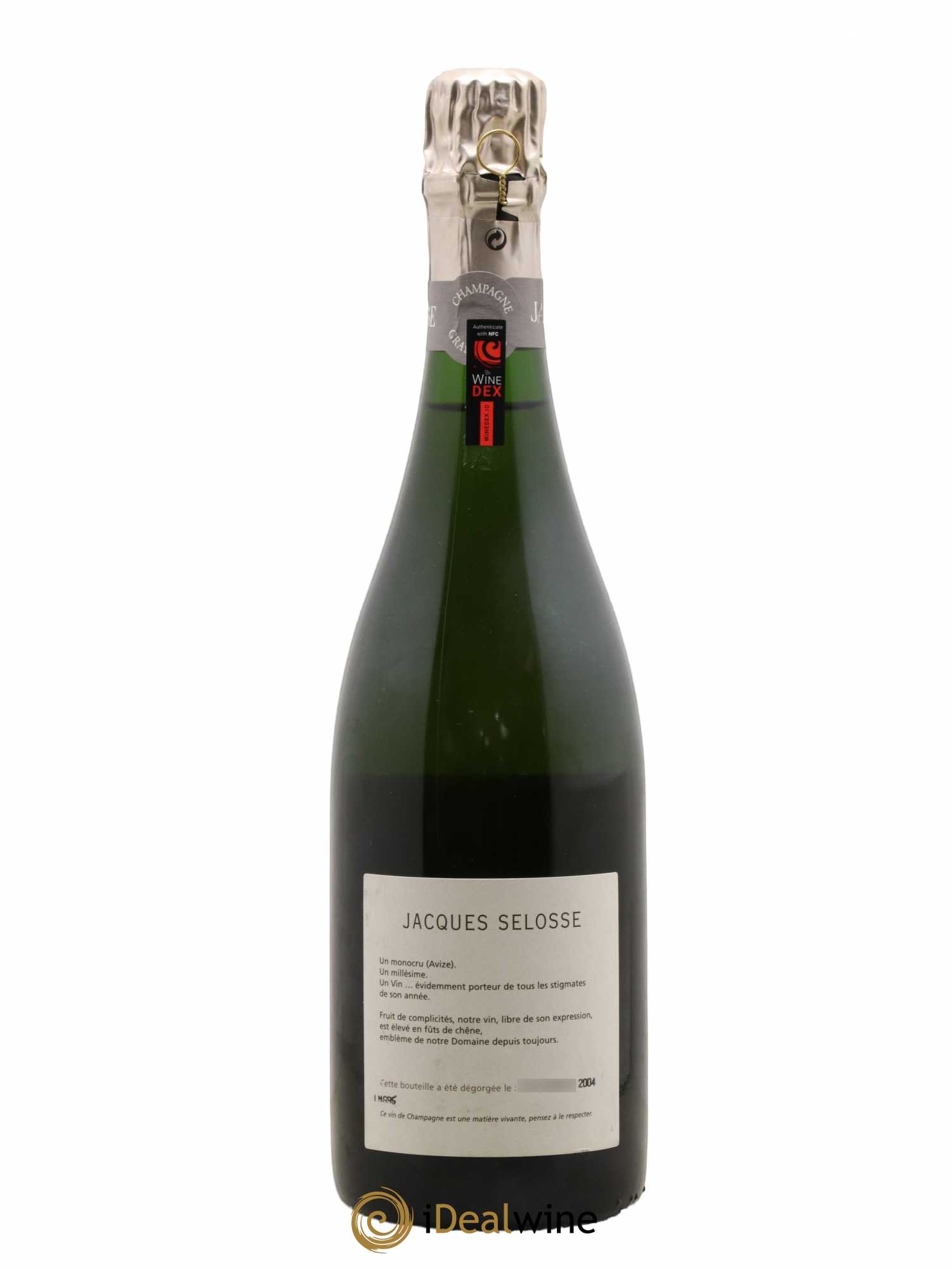 1er Cru Millésimé Extra-Brut Jacques Selosse 1996 - Lot de 1 bouteille - 1