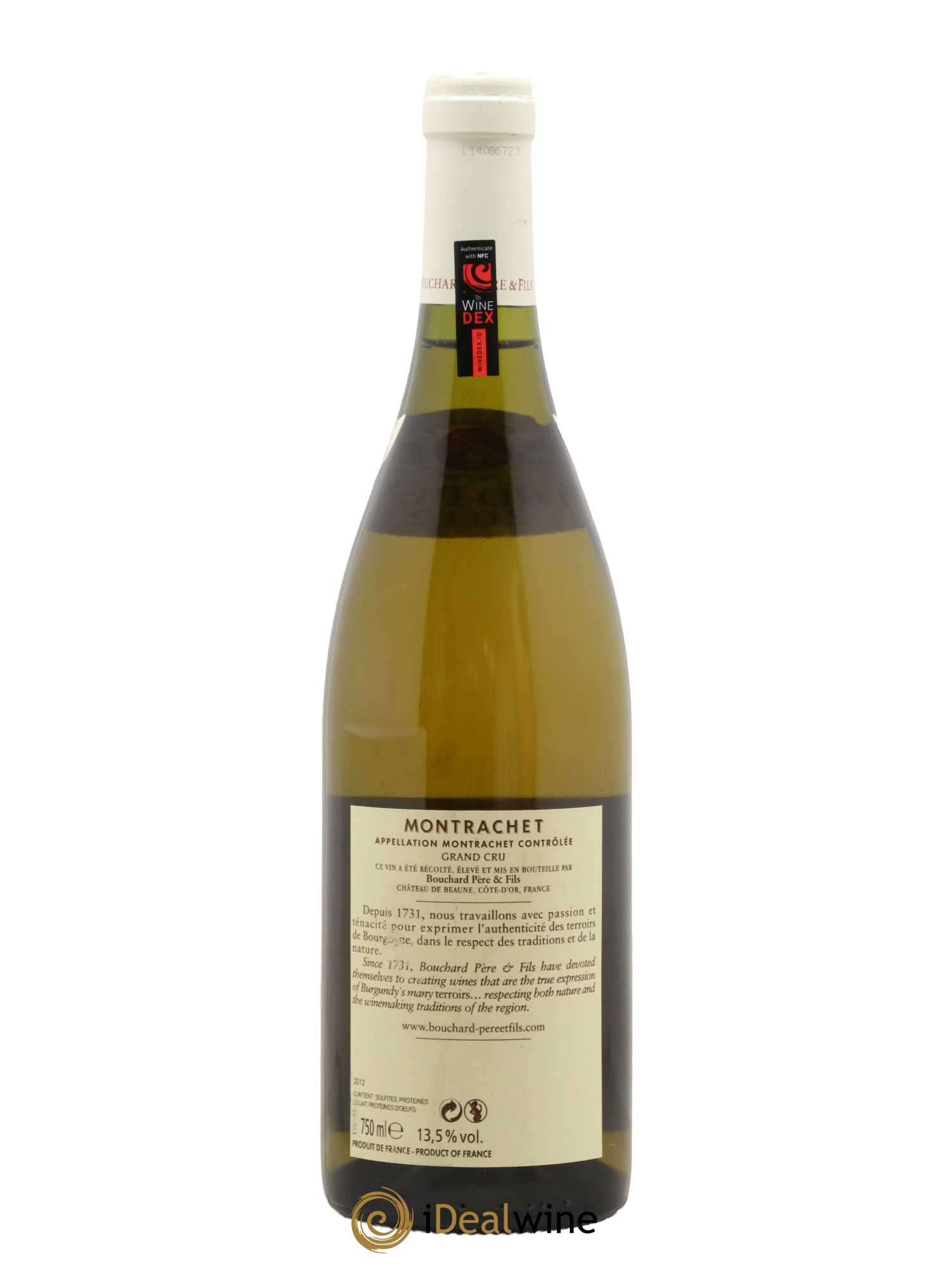Montrachet Grand Cru Bouchard Père & Fils 2012 - Lot de 1 bouteille - 1