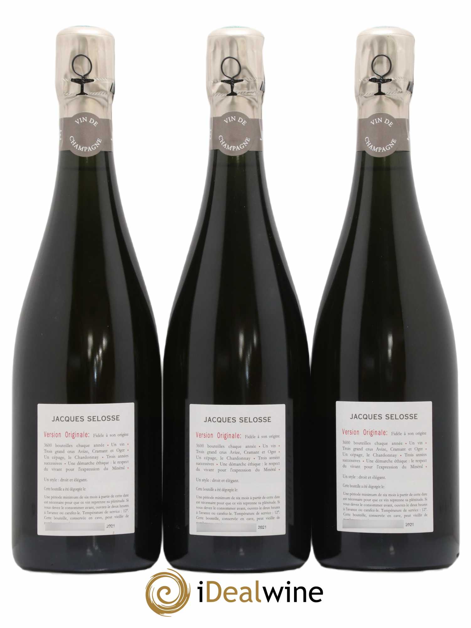 Version Originale Jacques Selosse - Lot de 3 bouteilles - 1