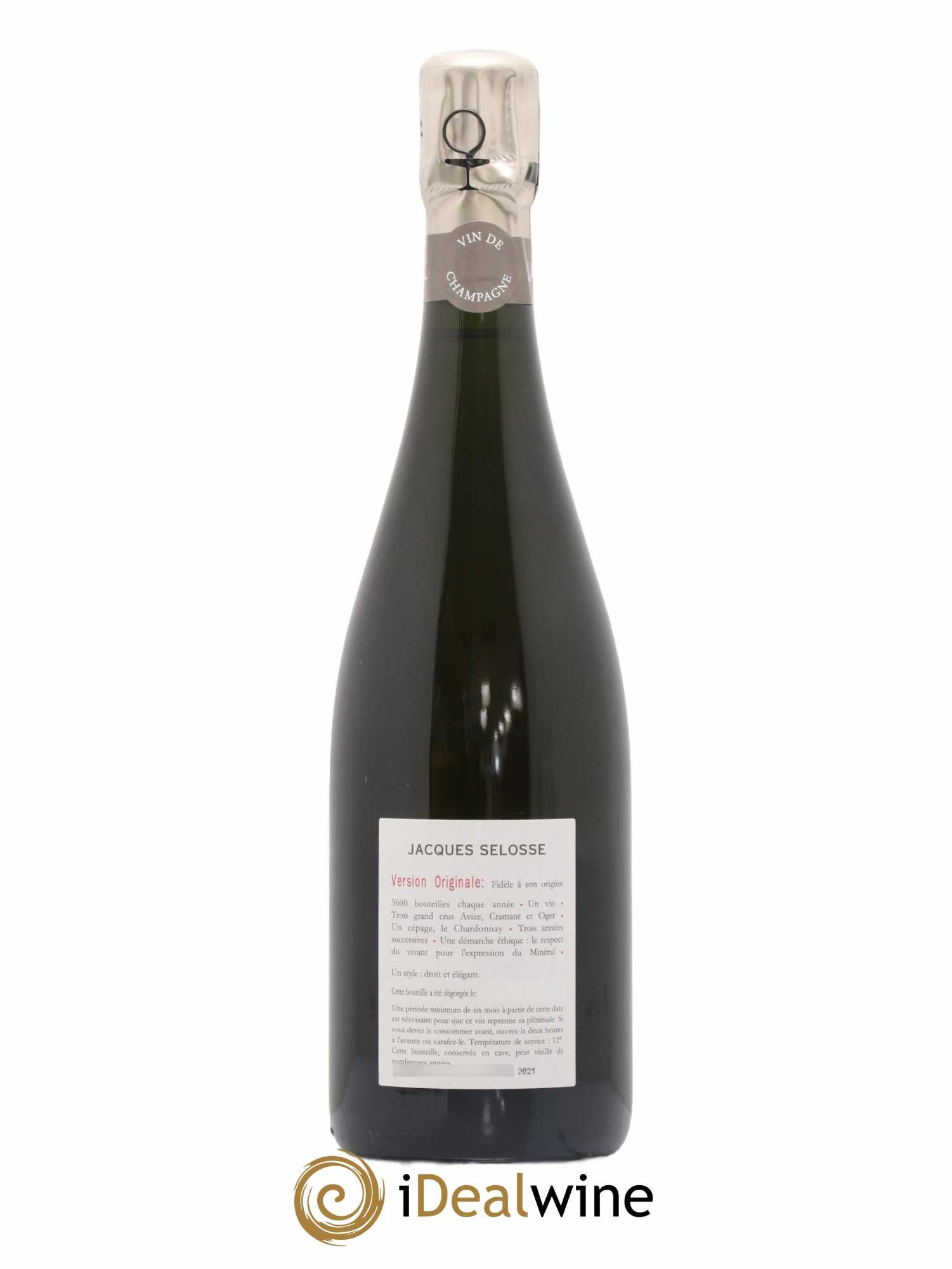 Version Originale Jacques Selosse - Posten von 1 Flasche - 1