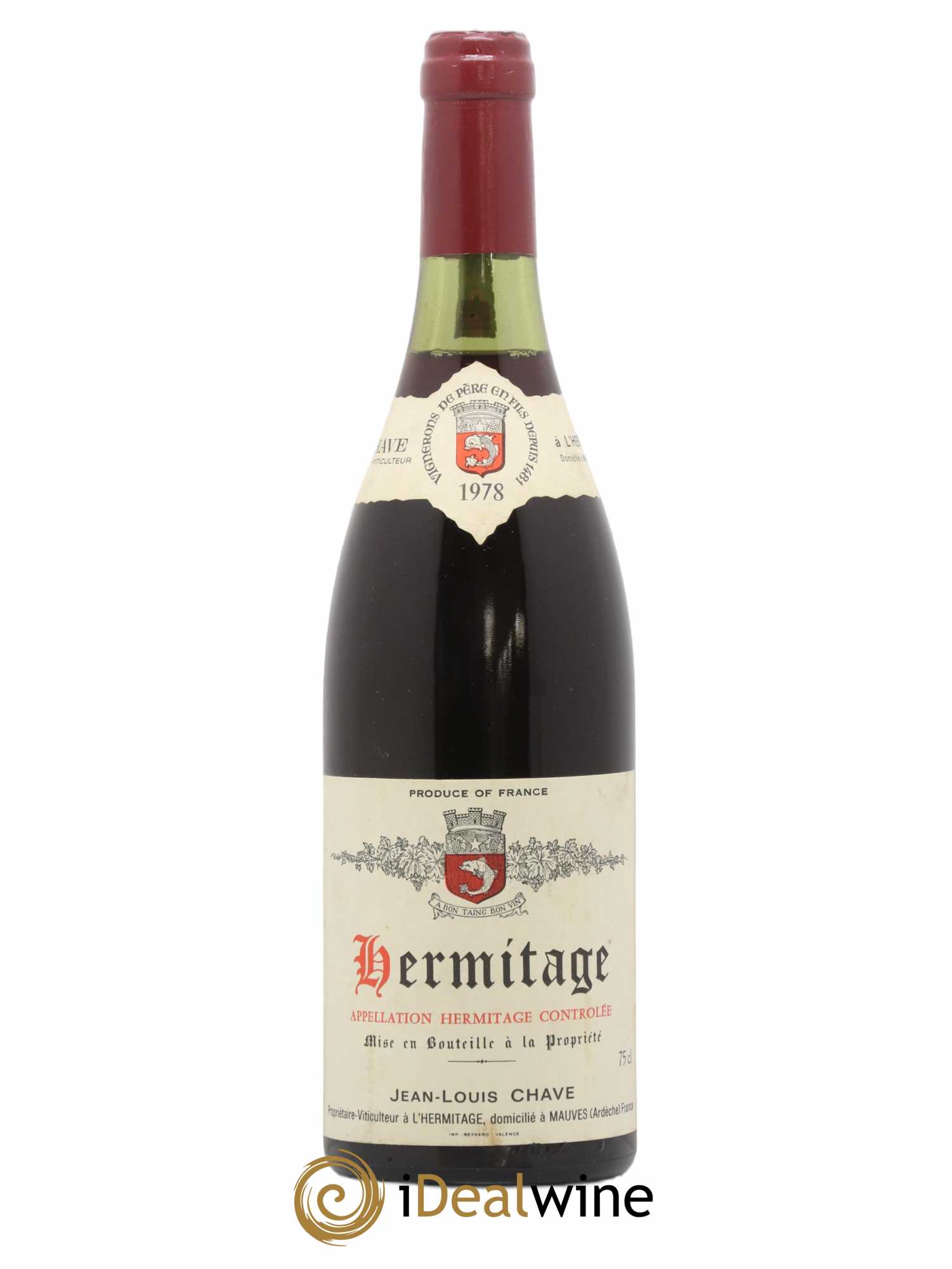 Hermitage Jean-Louis Chave 1978 - Lot de 1 bouteille - 0
