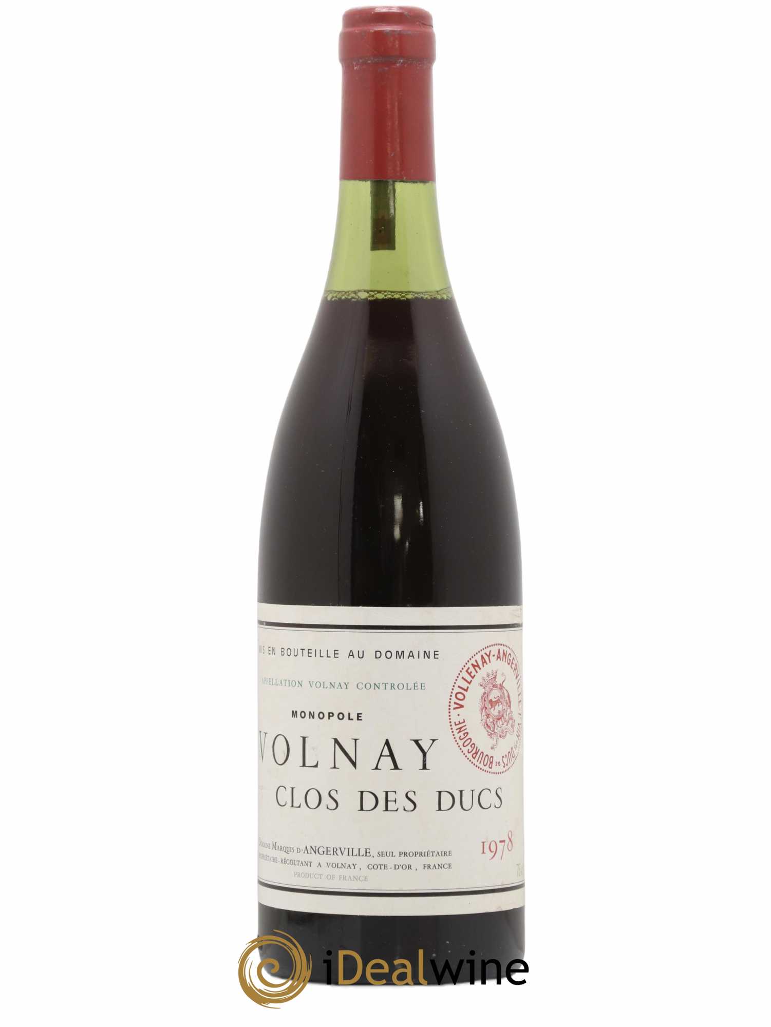 Volnay 1er Cru Clos des Ducs Marquis d'Angerville (Domaine) 1978 - Lot de 1 bouteille - 0