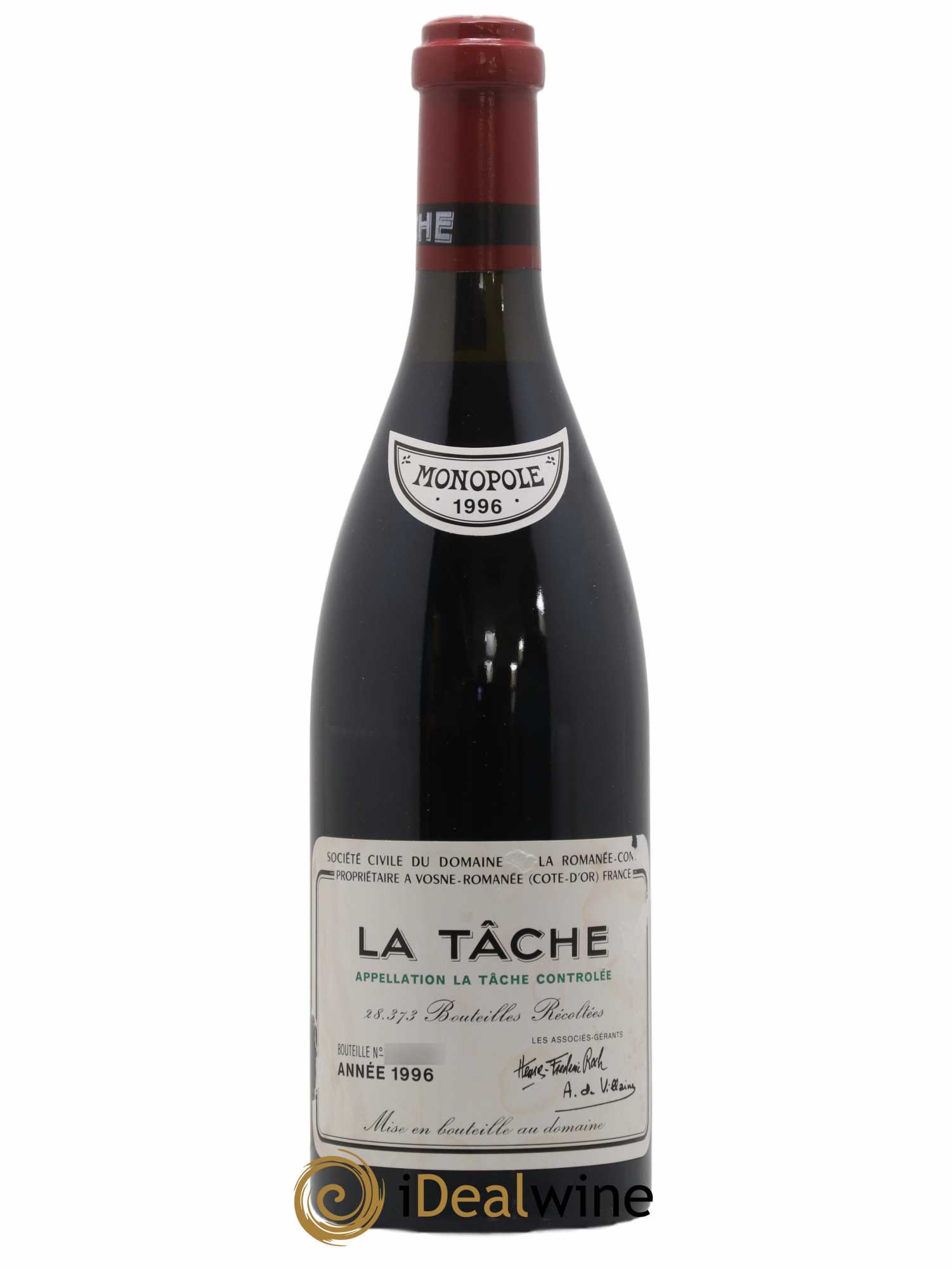 La Tâche Grand Cru Domaine de la Romanée-Conti 1996 - Lot de 1 bouteille - 0