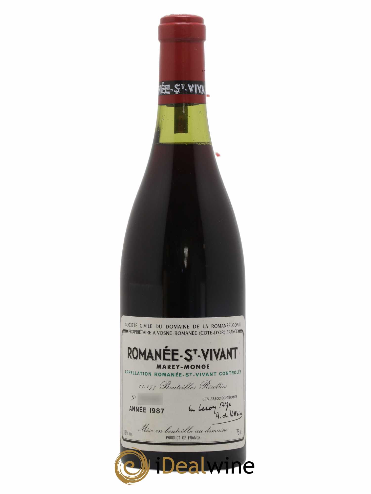 Romanée-Saint-Vivant Grand Cru Domaine de la Romanée-Conti 1987 - Lot de 1 bouteille - 0