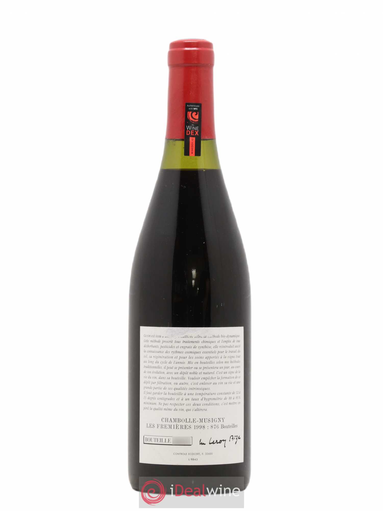 Chambolle-Musigny Les Fremières Leroy (Domaine) 1998 - Lot de 1 bouteille - 1