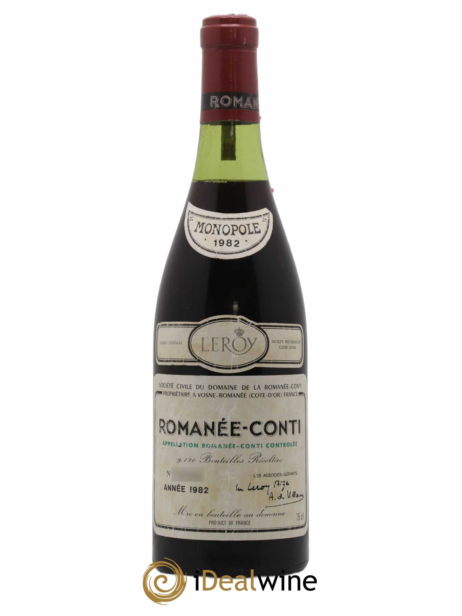 Romanée-Conti Grand Cru Domaine de la Romanée-Conti 1982 - Lot de 1 bouteille - 0