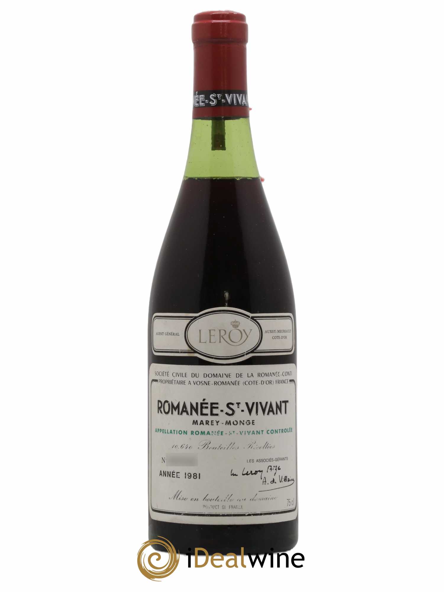Romanée-Saint-Vivant Grand Cru Domaine de la Romanée-Conti 1981 - Lot de 1 bouteille - 0