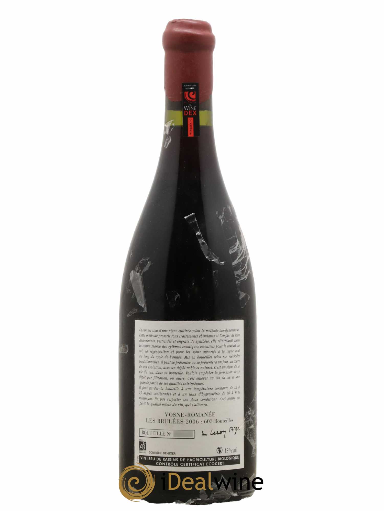 Vosne-Romanée 1er Cru Aux Brûlées Leroy (Domaine) 2006 - Lot de 1 bouteille - 1