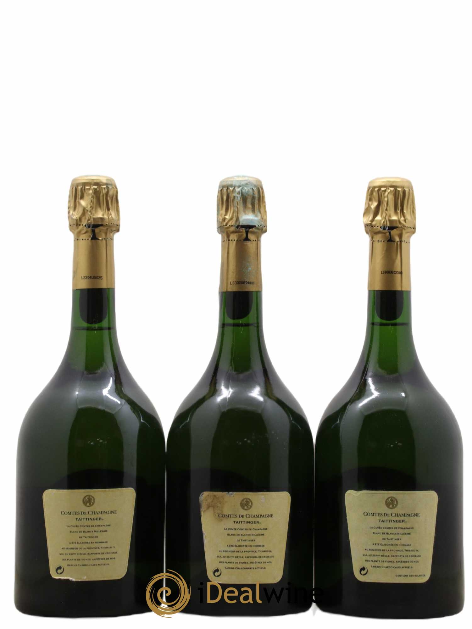 Comtes de Champagne Taittinger 1995 - Lot de 3 bouteilles - 1