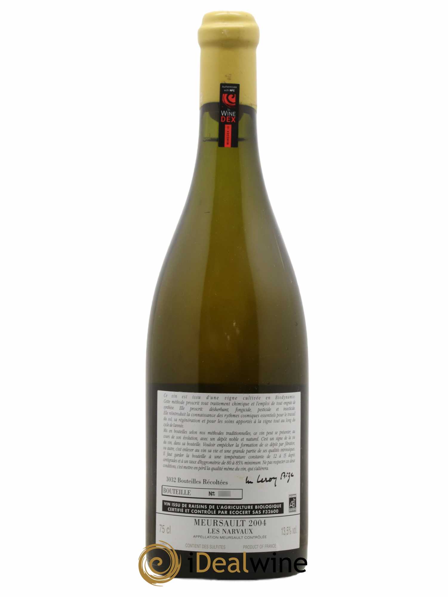 Meursault Les Narvaux d'Auvenay (Domaine) 2004 - Lot de 1 bouteille - 1