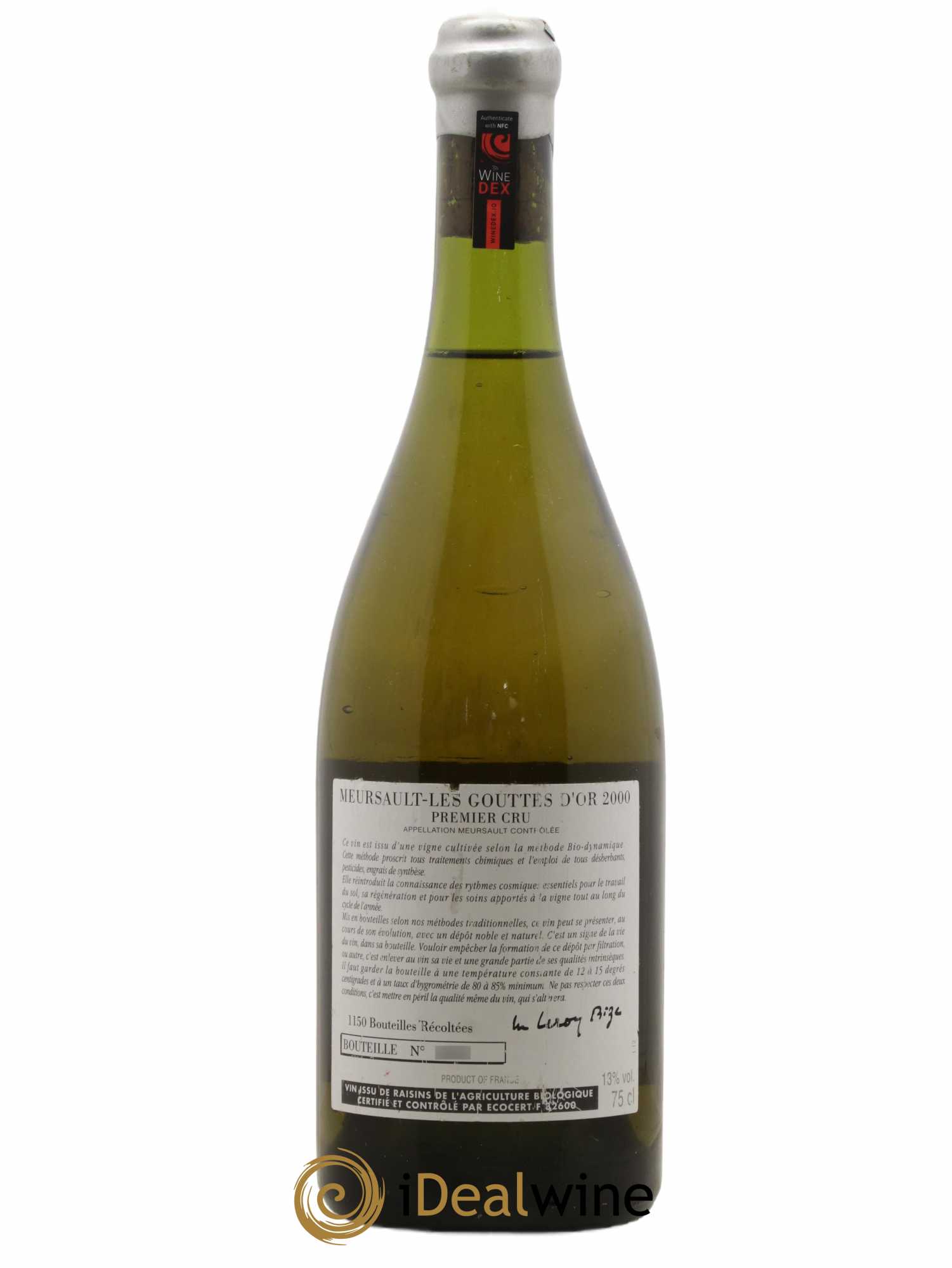 Meursault 1er Cru Les Gouttes d'Or d'Auvenay (Domaine) 2000 - Lot de 1 bouteille - 1