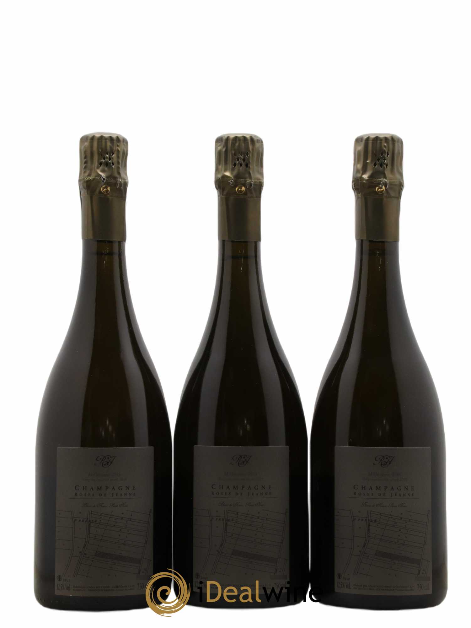 Roses de Jeanne Presle Blanc de Noirs Cédric Bouchard 2015 - Lot de 3 bouteilles - 1