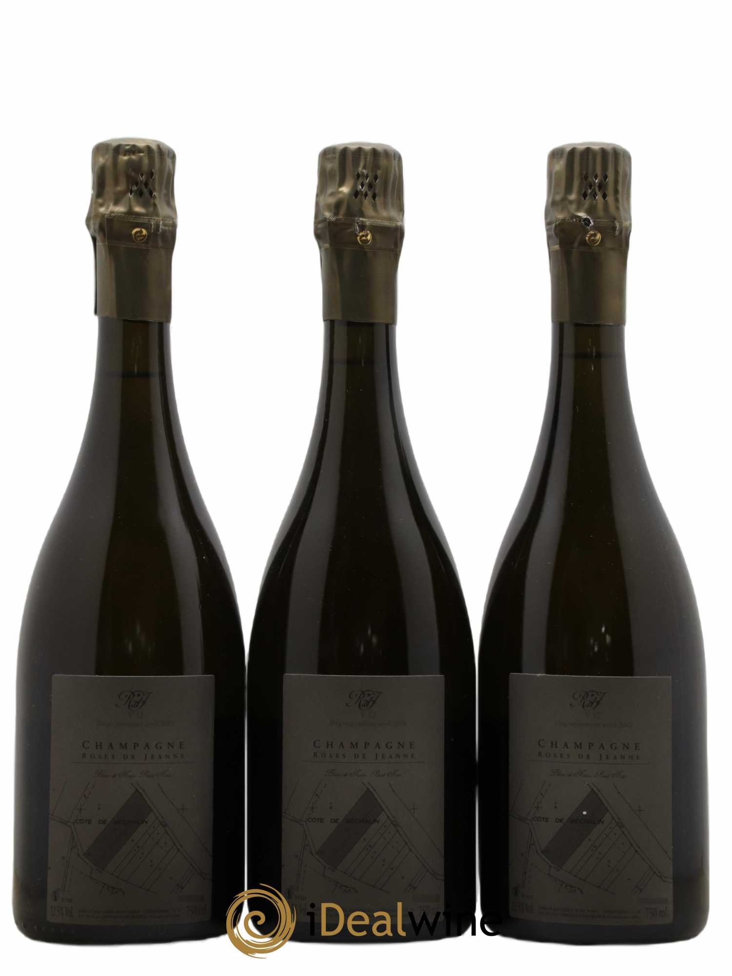 Roses de Jeanne Côte de Béchalin Blanc de Noirs Cédric Bouchard 2012 - Lot de 3 bouteilles - 1
