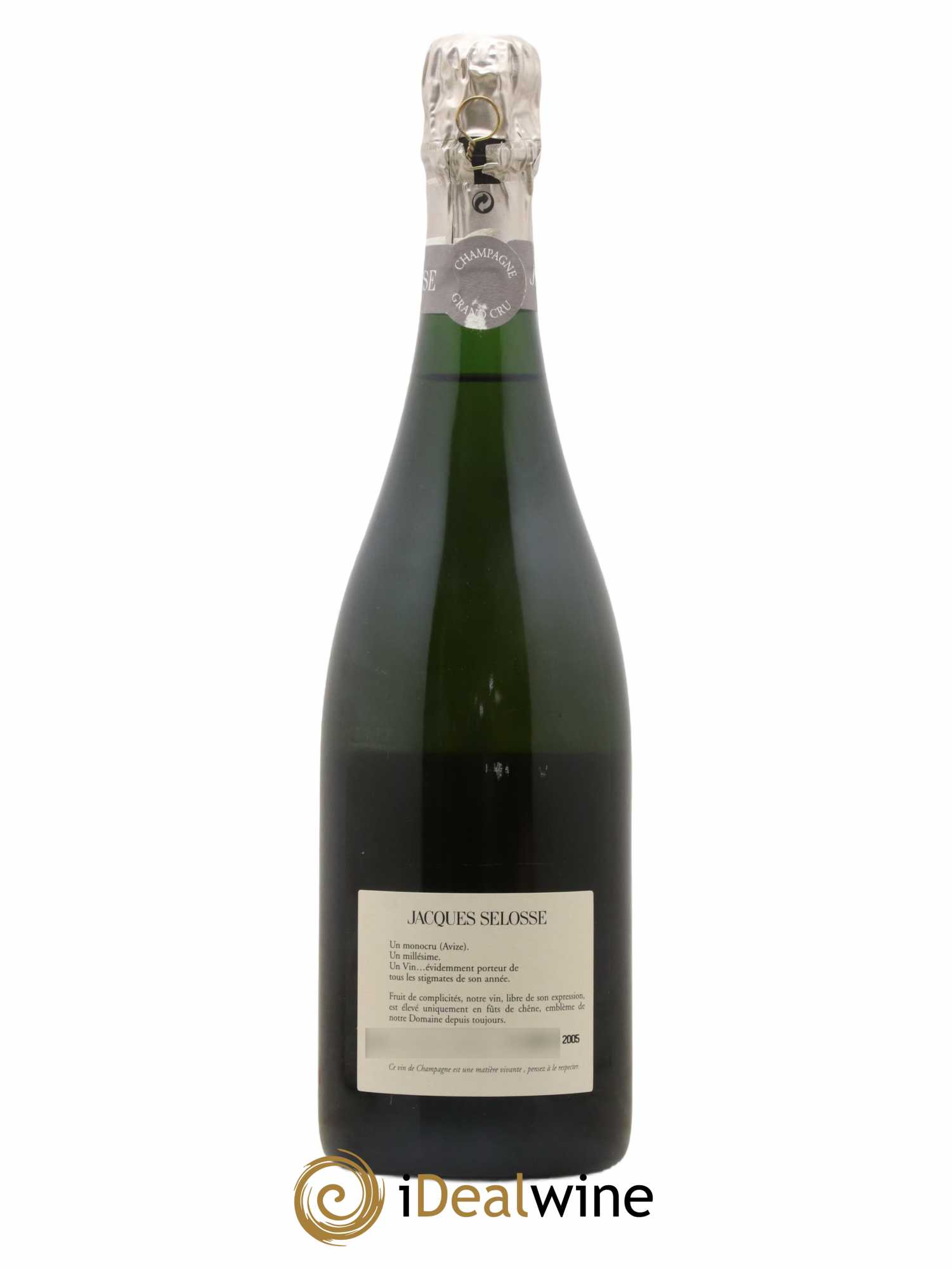 Blanc de Blancs Grand Cru Extra-Brut Jacques Selosse 1996 - Lot de 1 bouteille - 1