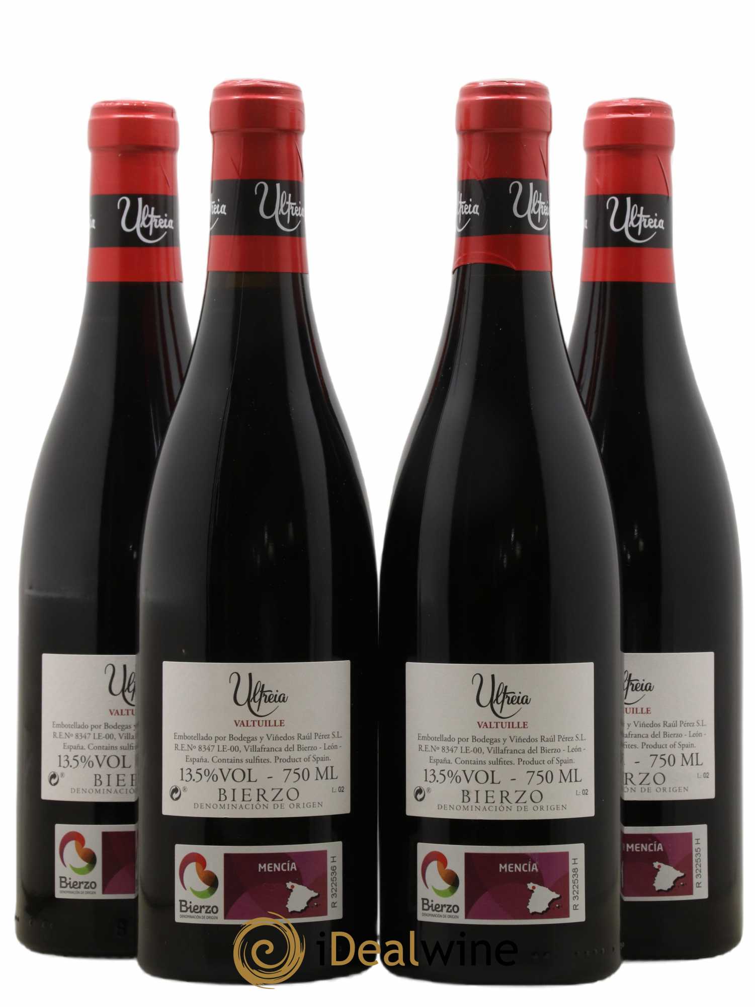 Bierzo DO Valtuille Ultreia R. Perez 2019 - Lot de 4 bouteilles - 1