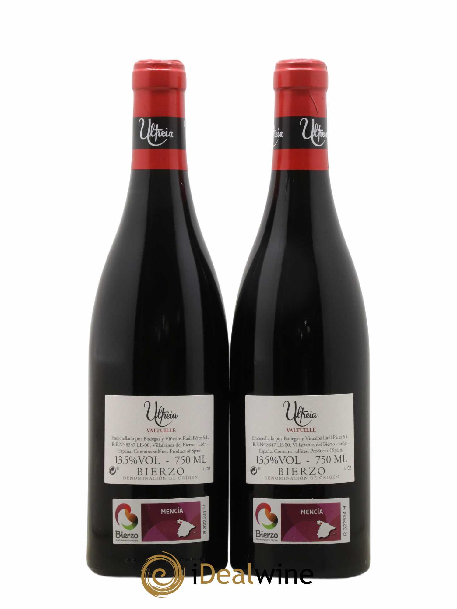 Bierzo DO Valtuille Ultreia R. Perez 2019 - Lot de 2 bouteilles - 1