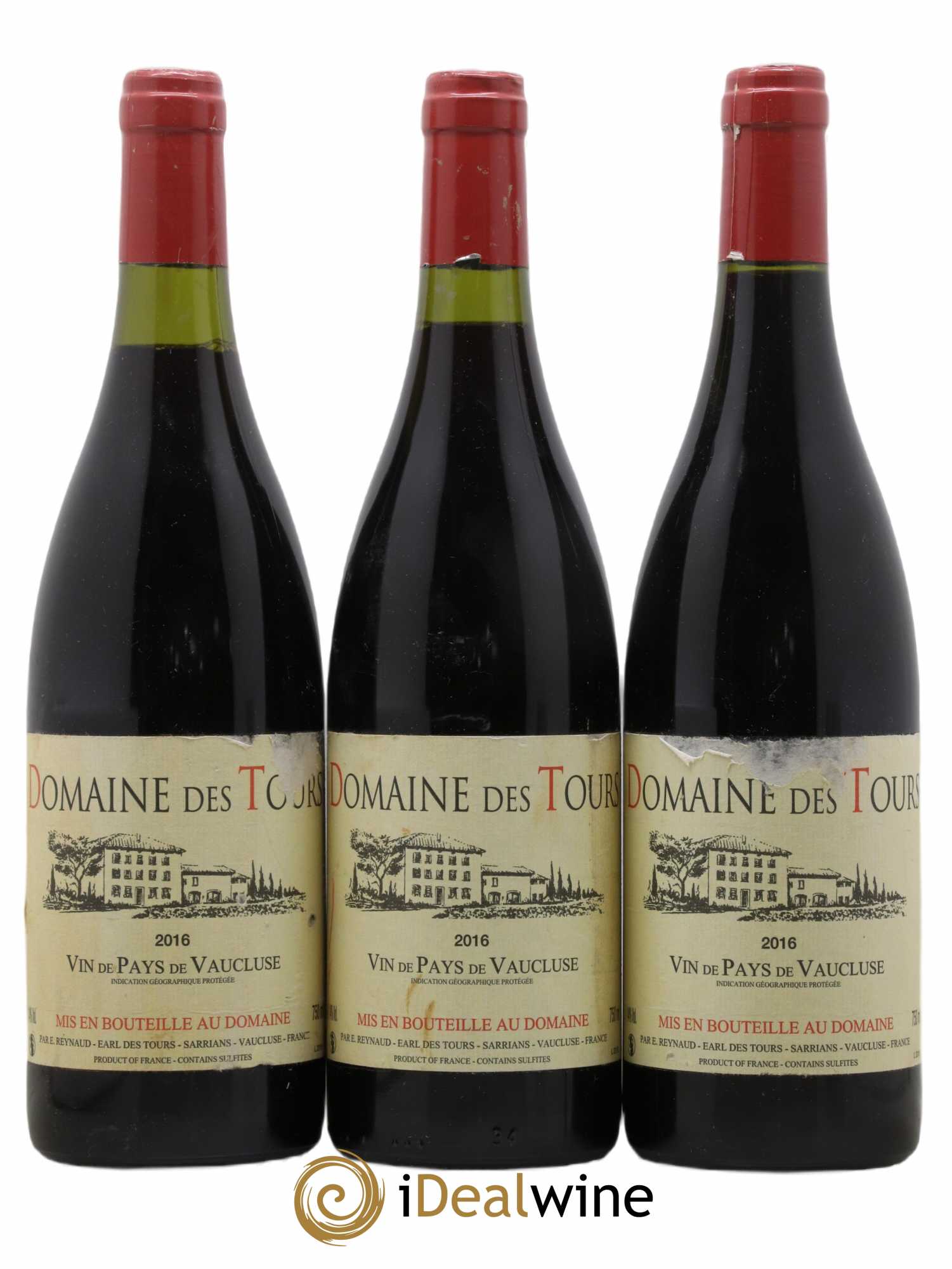 Vaucluse (Vin de Pays de Vaucluse) Domaine des Tours Emmanuel Reynaud 2016 - Lot of 3 bottles - 0