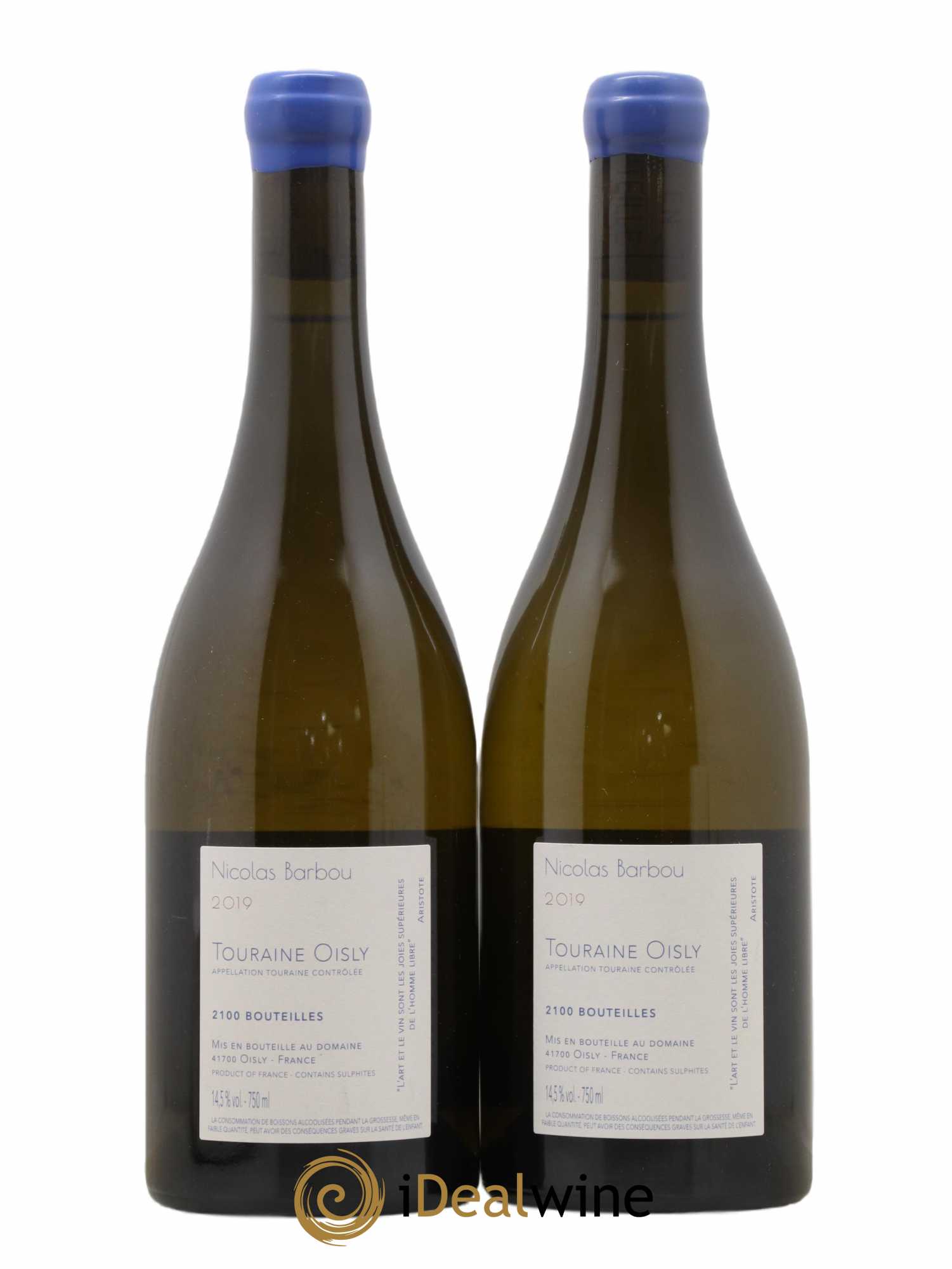 Touraine-Oisly Utopie Créative Nicolas Barbou 2019 - Lot de 2 bouteilles - 1