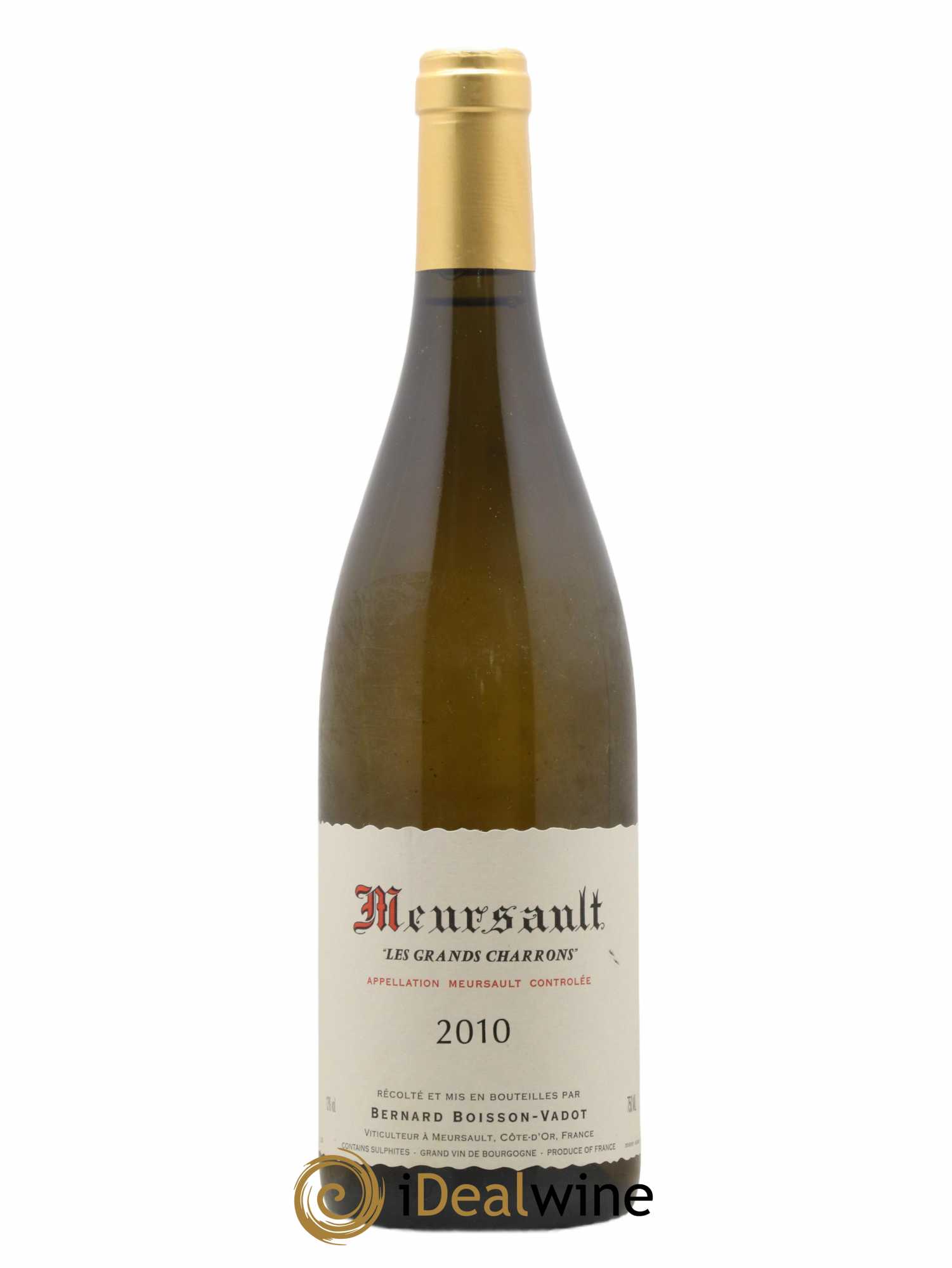 Meursault Les Grands Charrons Boisson-Vadot (Domaine) 2010 - Lot de 1 bouteille - 0