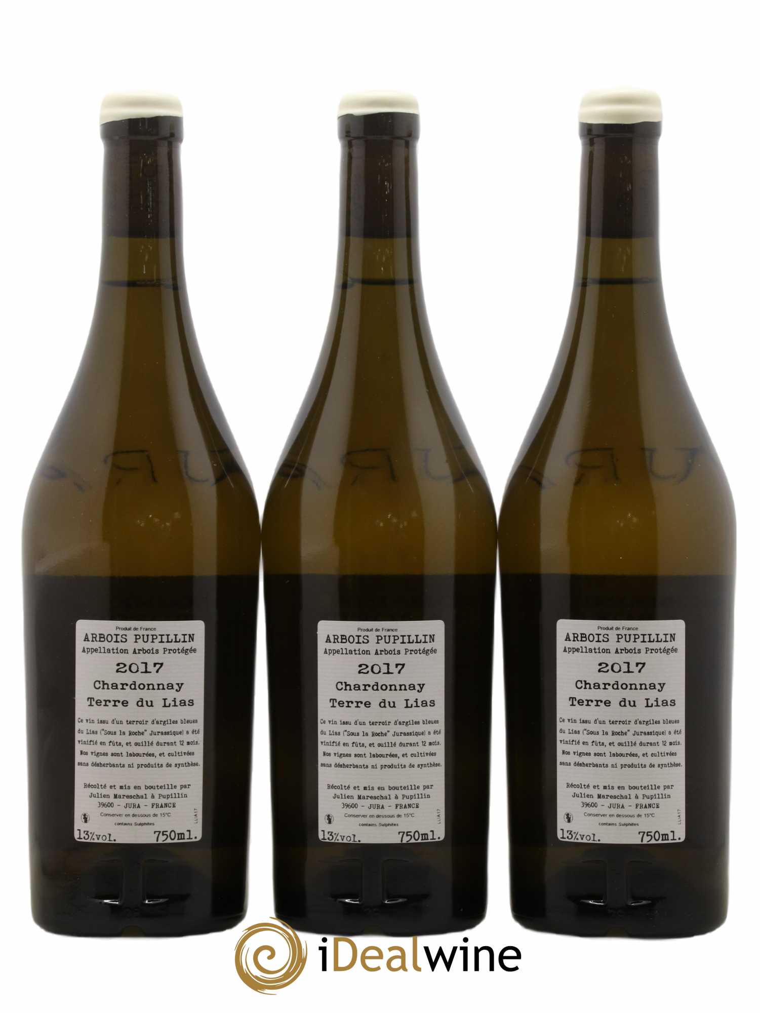 Arbois-Pupillin Chardonnay Terre du Lias Domaine de la Borde 2017 - Lot de 3 bouteilles - 1