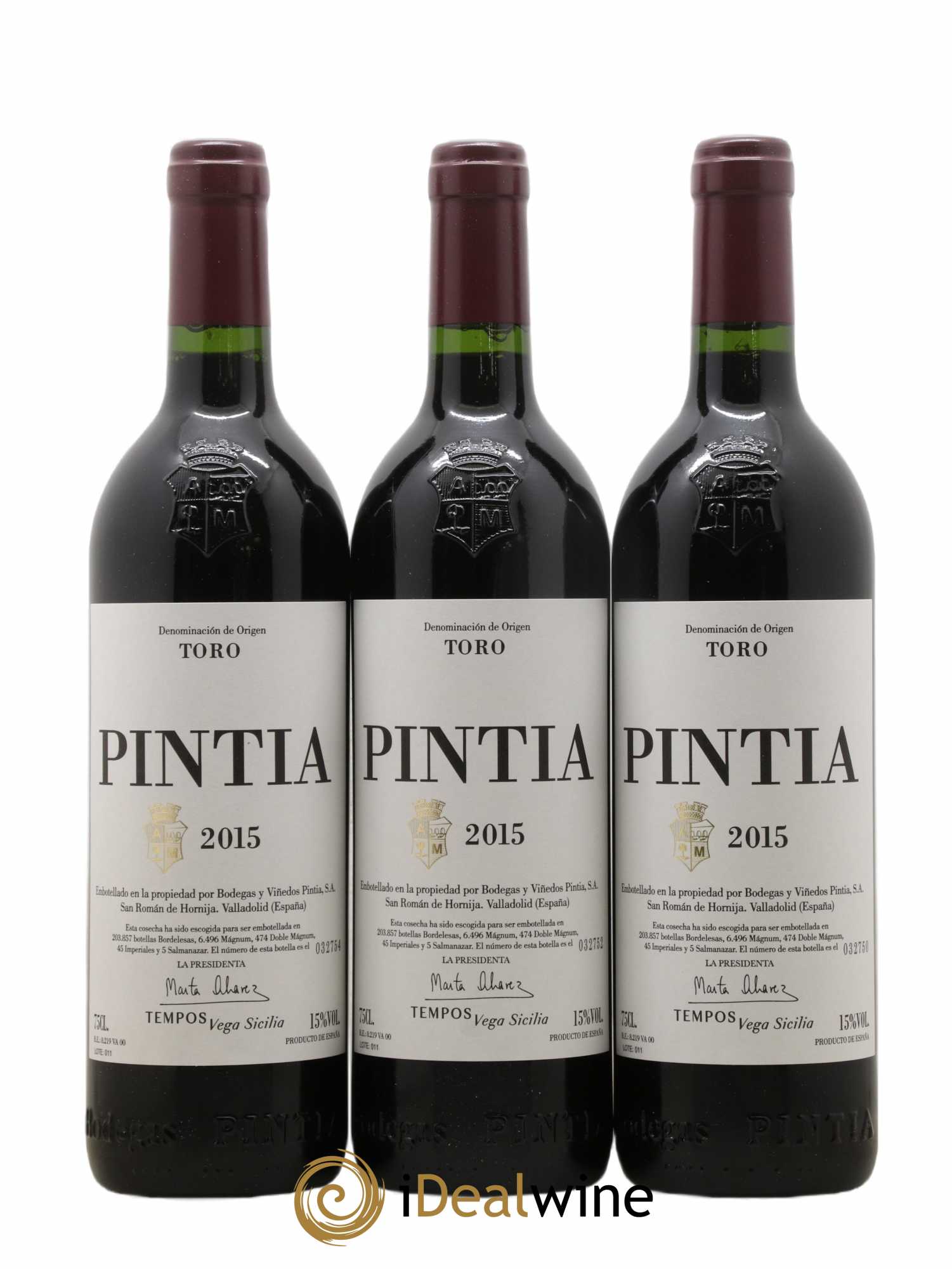 Toro DO Vega Sicilia Pintia Famille Alvarez 2015 - Lot de 3 bouteilles - 0