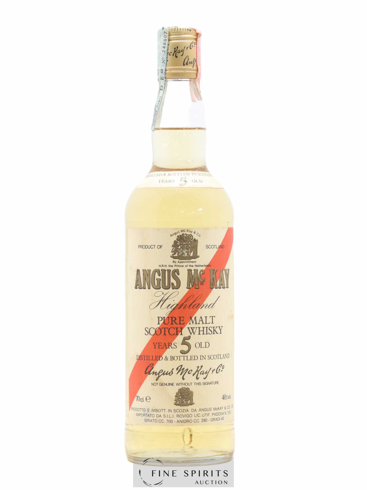 Angus Mc Kay 5 years Of. Rovigo Import (ohne Mindestpreis) - Posten von 1 Flasche - 0