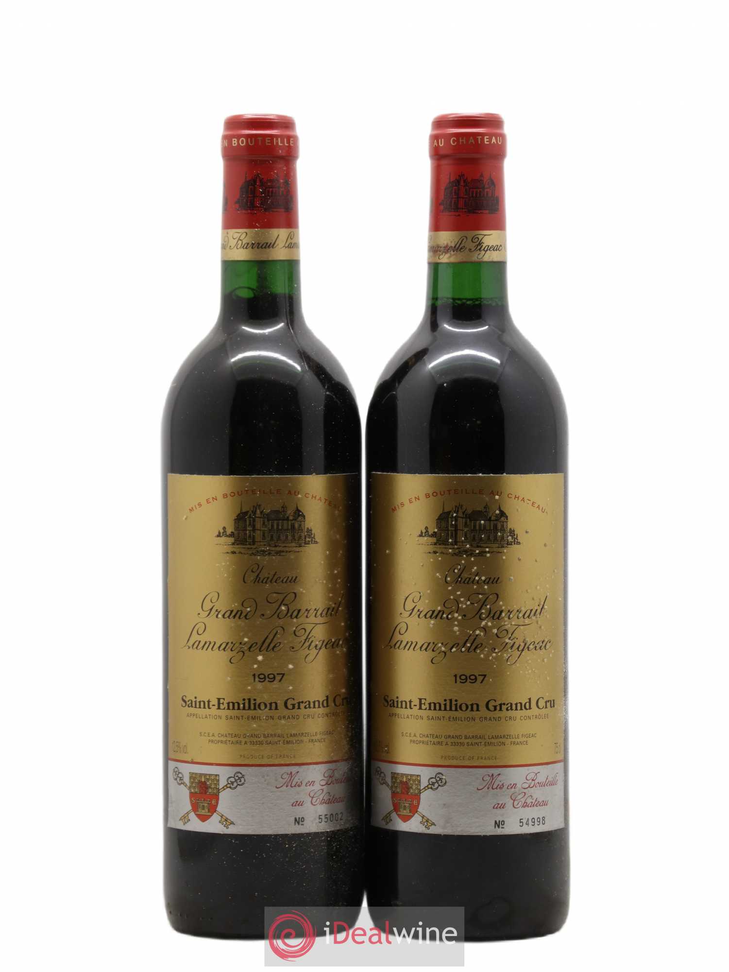 Château Grand Barrail Lamarzelle Figeac Grand Cru Classé 1997 - Lotto di 2 bottiglie - 0