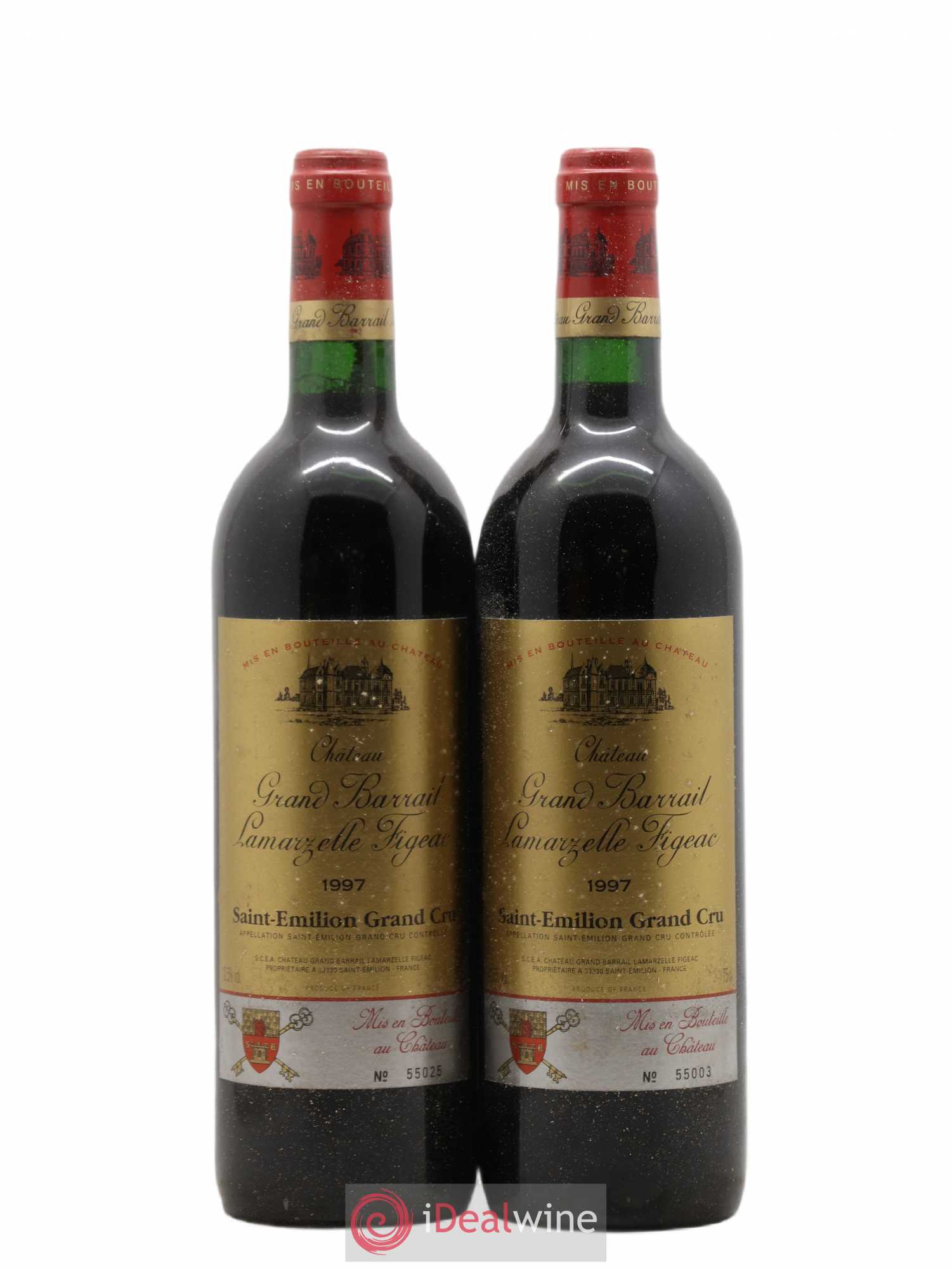 Château Grand Barrail Lamarzelle Figeac Grand Cru Classé 1997 - Lot de 2 bouteilles - 0