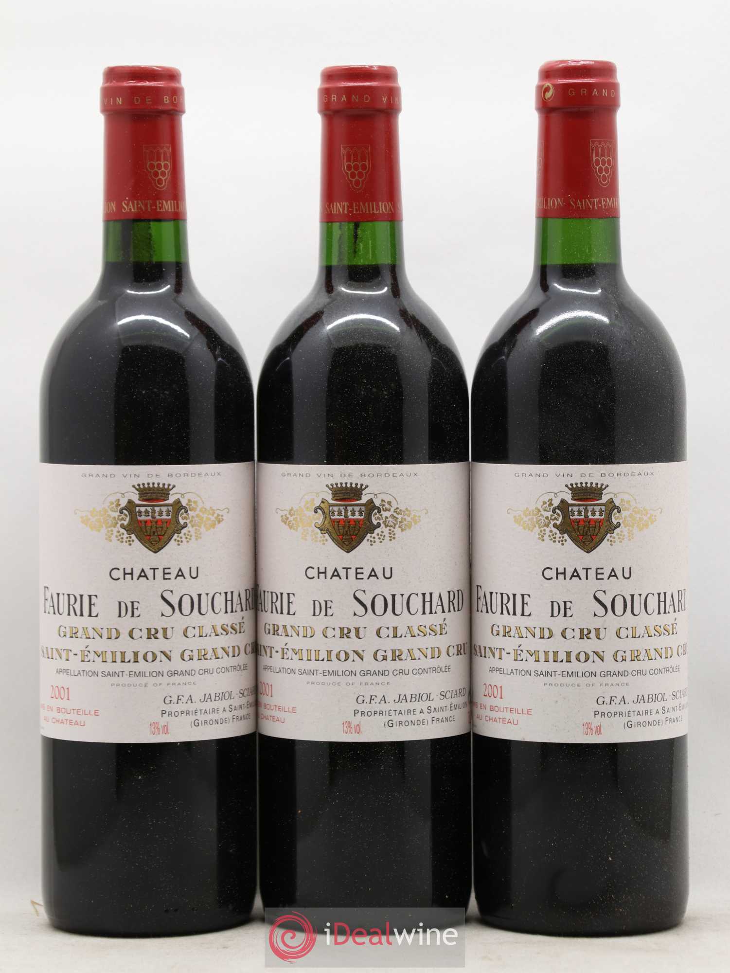 Château Faurie de Souchard Grand Cru Classé 2001 - Lot de 12 bouteilles - 2