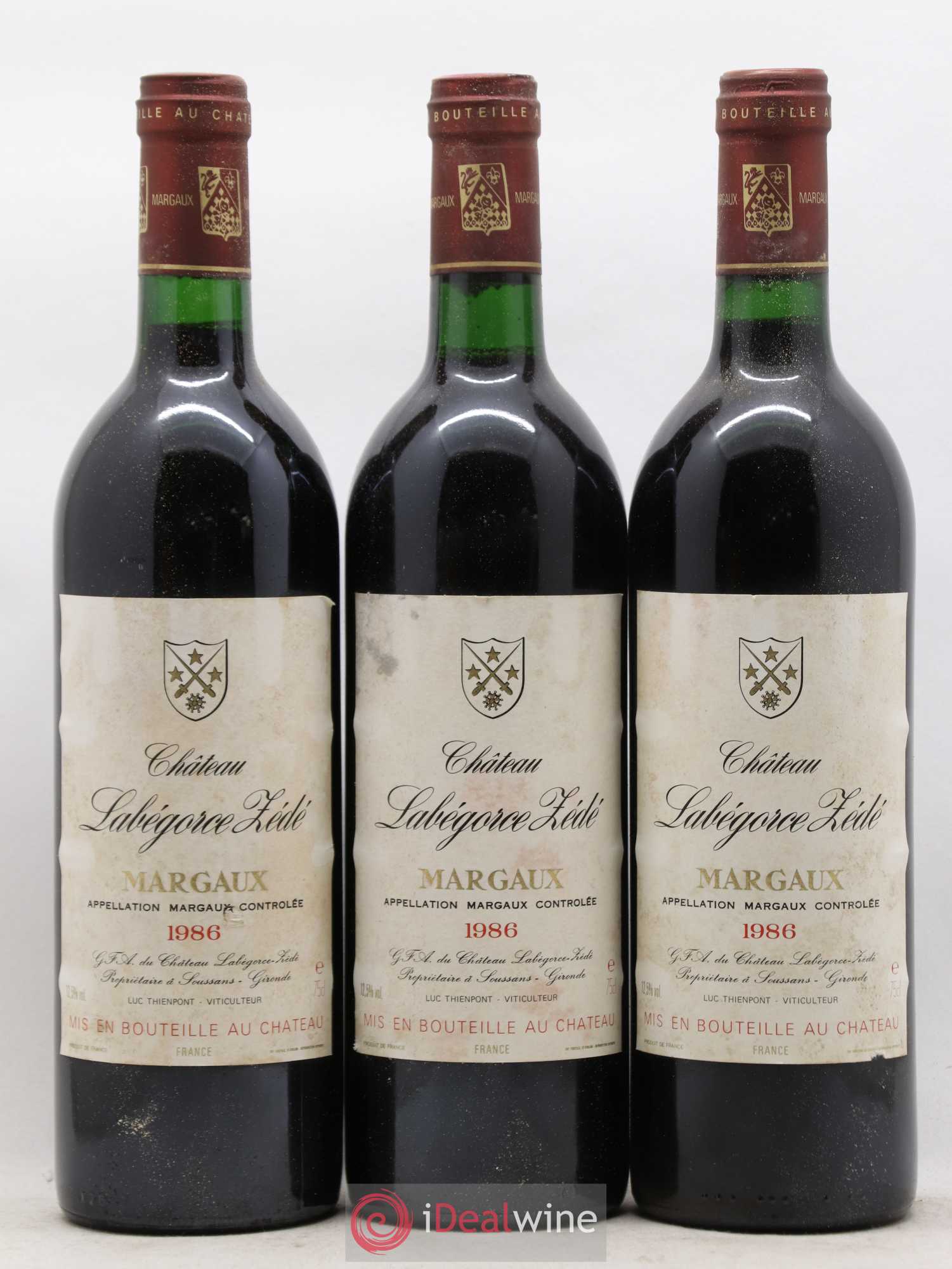 Château Labegorce Zédé Cru Bourgeois 1986 - Lot de 12 bouteilles - 1