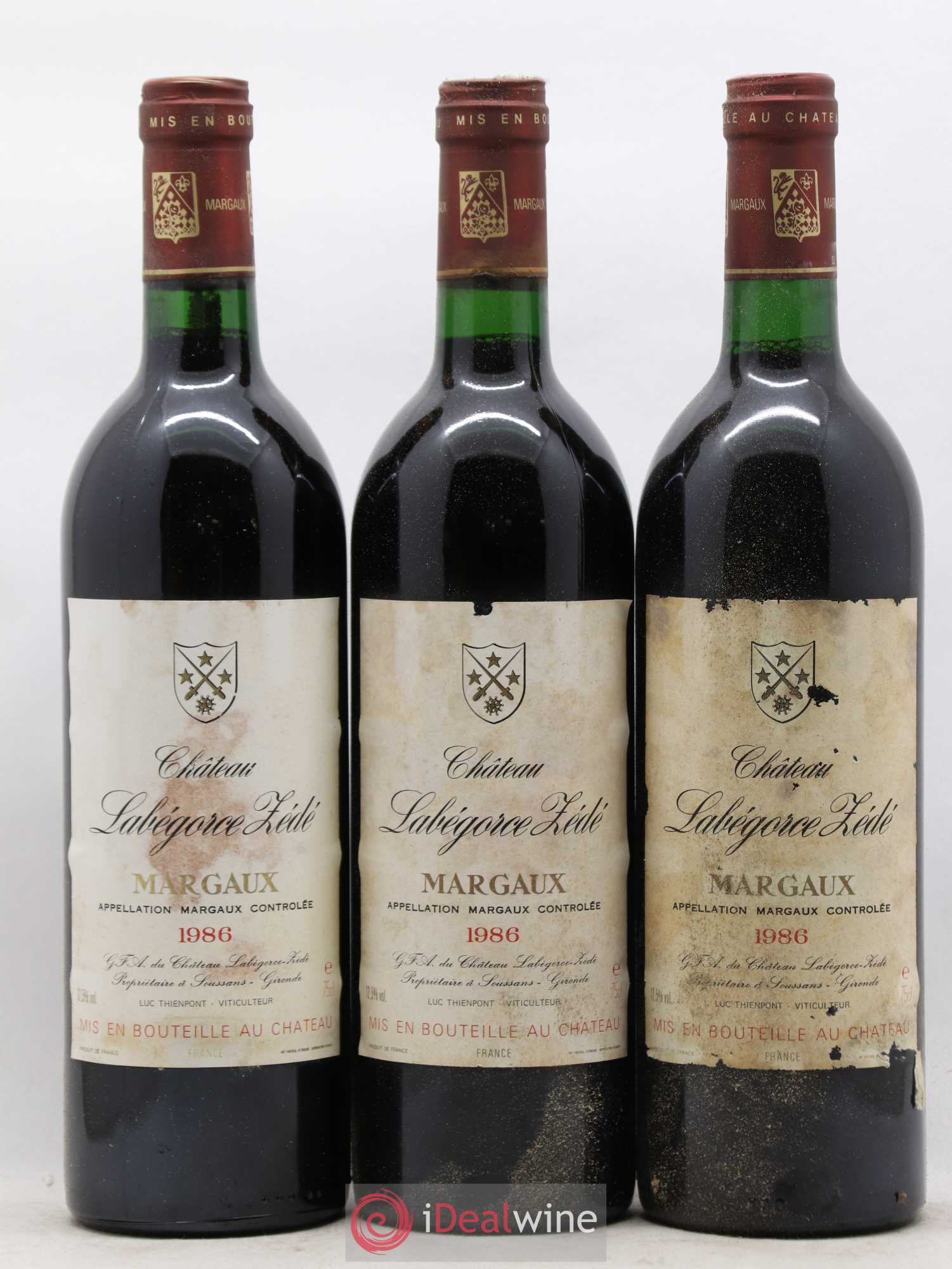 Château Labegorce Zédé Cru Bourgeois 1986 - Lot de 12 bouteilles - 2