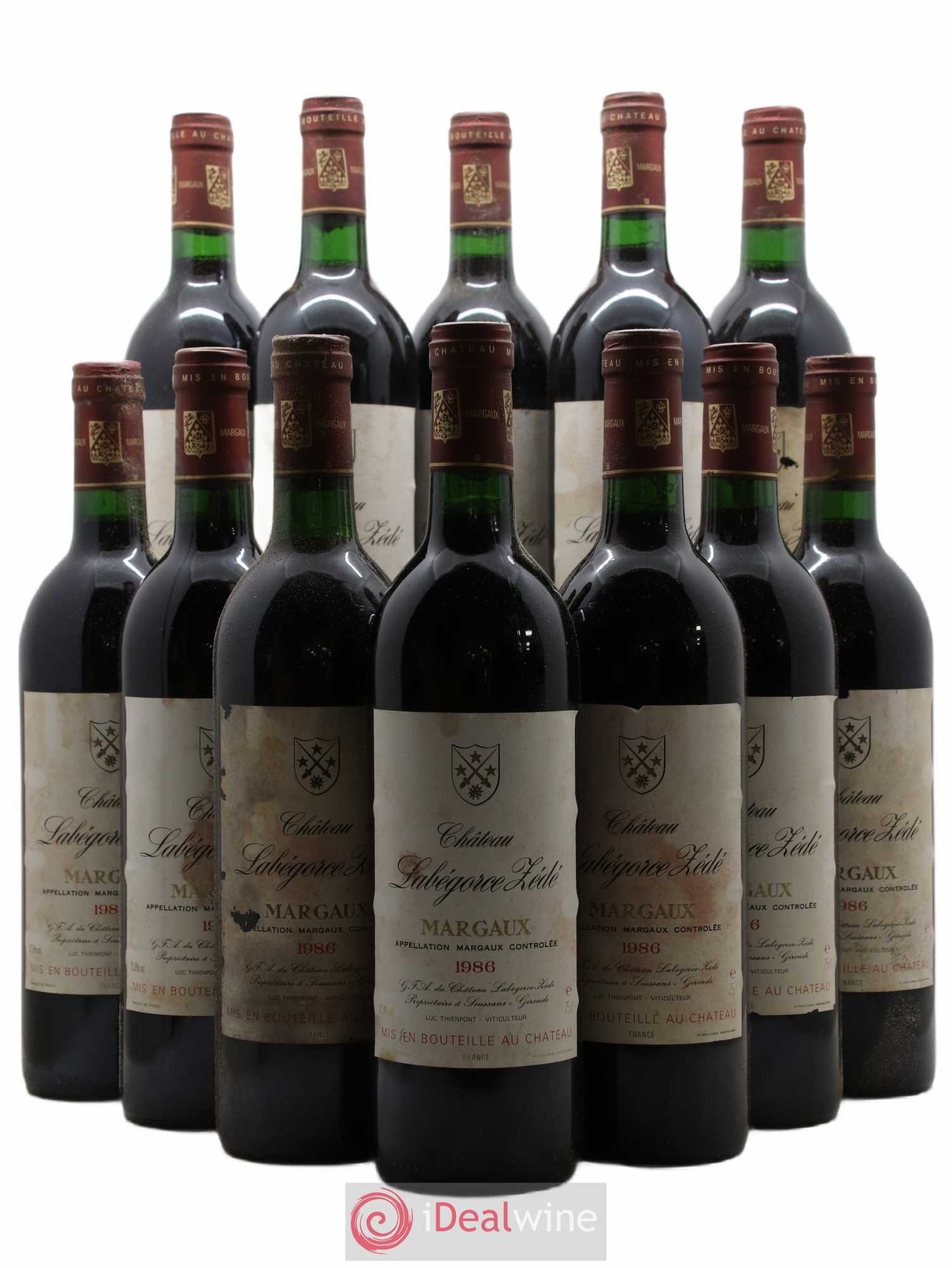 Château Labegorce Zédé Cru Bourgeois 1986 - Lot de 12 bouteilles - 0